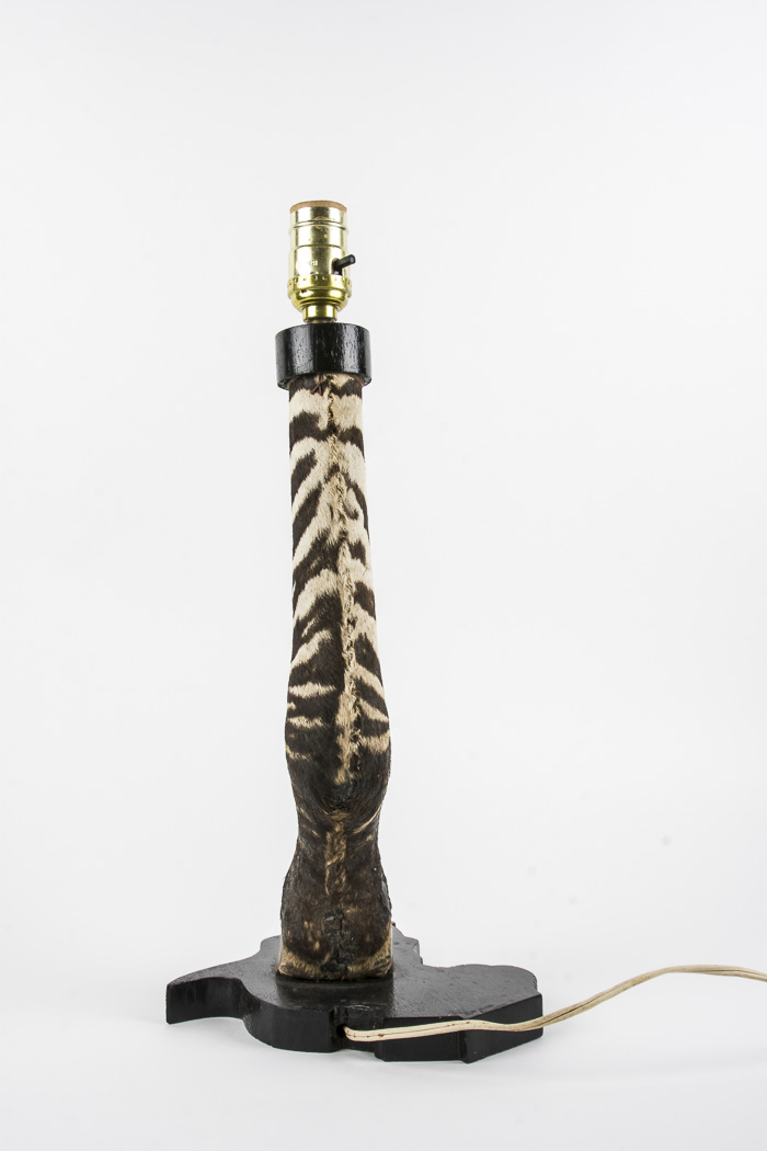 Taxidermy Zebra Leg Lamp