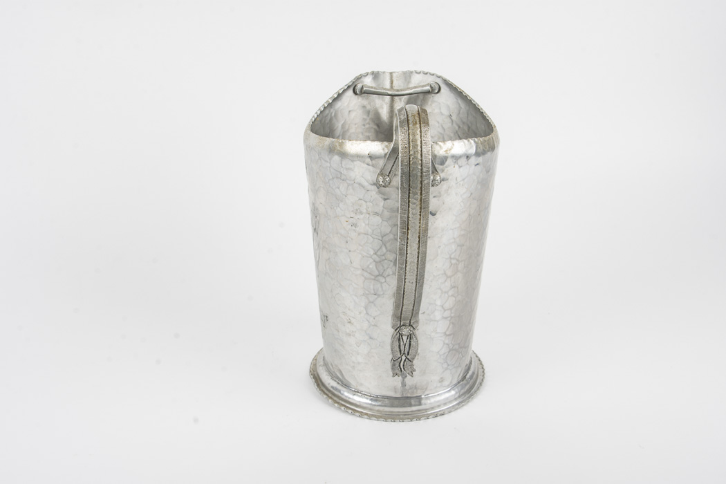 Rodney Kent Hand Wrought Aluminum Pitcher and Tray