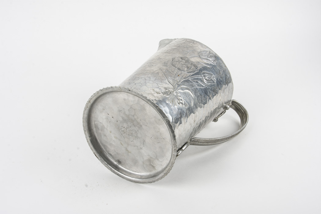 Rodney Kent Hand Wrought Aluminum Pitcher and Tray