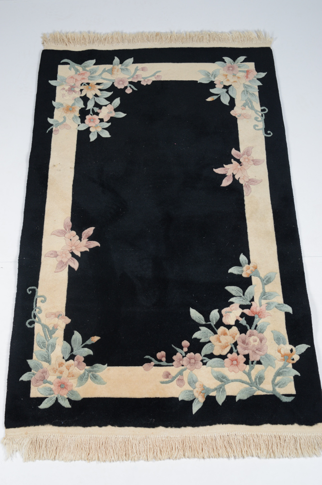 Handwoven Chinese Floral Rug