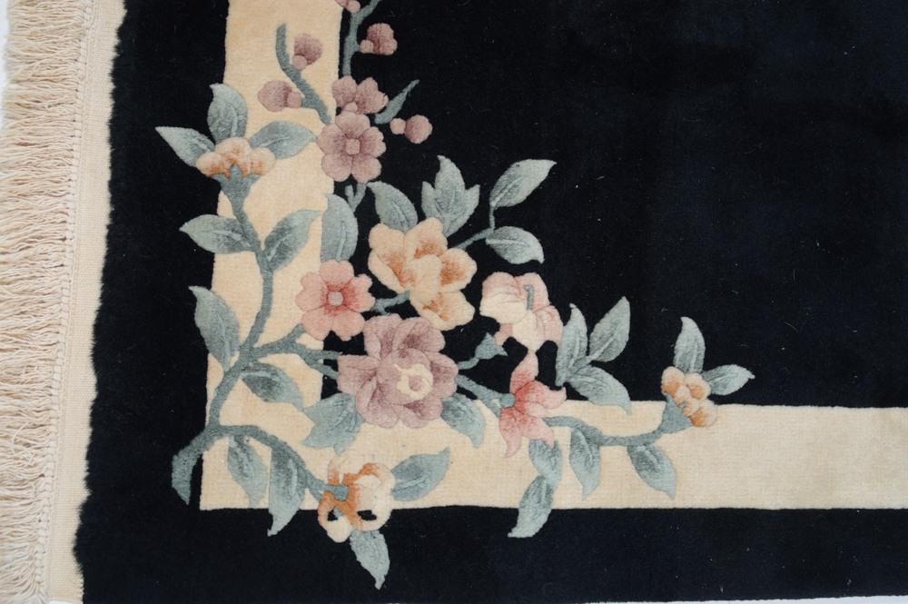 Handwoven Chinese Floral Rug