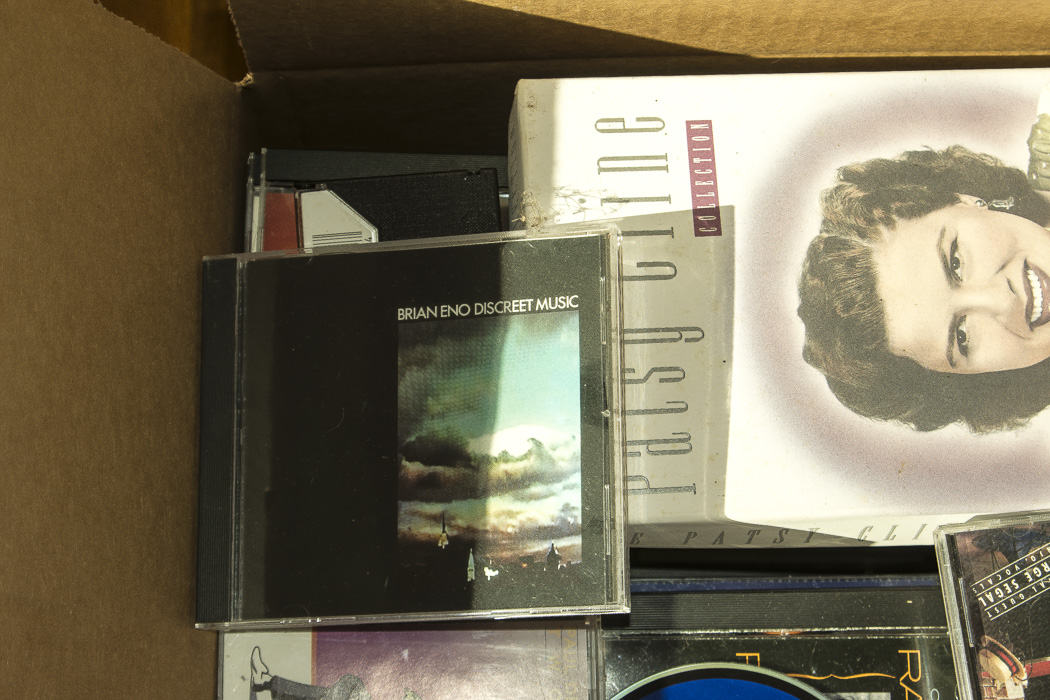 Brian Eno, Patsy Cline Box Set, Chieftans and Many Other CDs