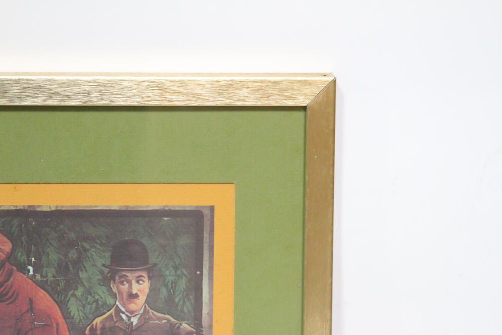 Charlie Chaplin Framed Offset Lithograph