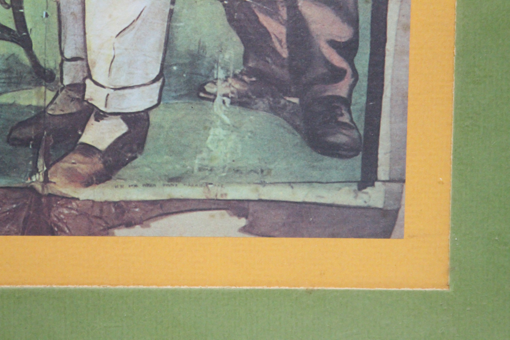 Charlie Chaplin Framed Offset Lithograph