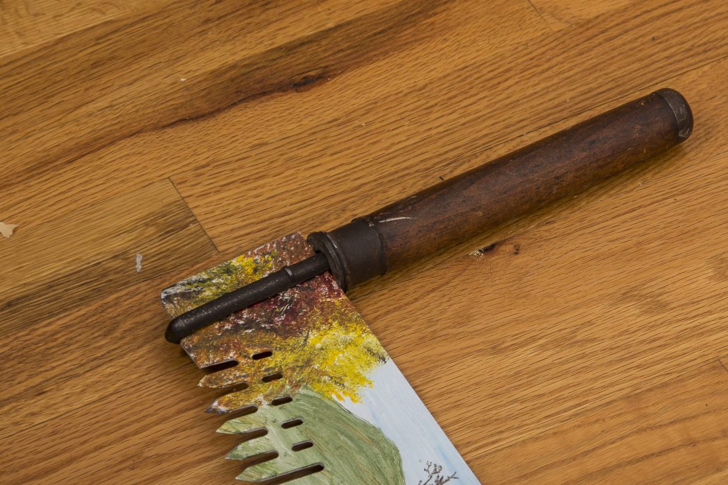 Vintage Hand-Painted Two Man Hand Saw