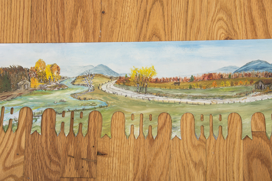 Vintage Hand-Painted Two Man Hand Saw