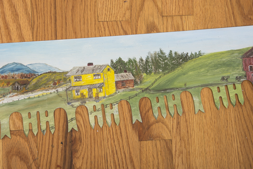 Vintage Hand-Painted Two Man Hand Saw