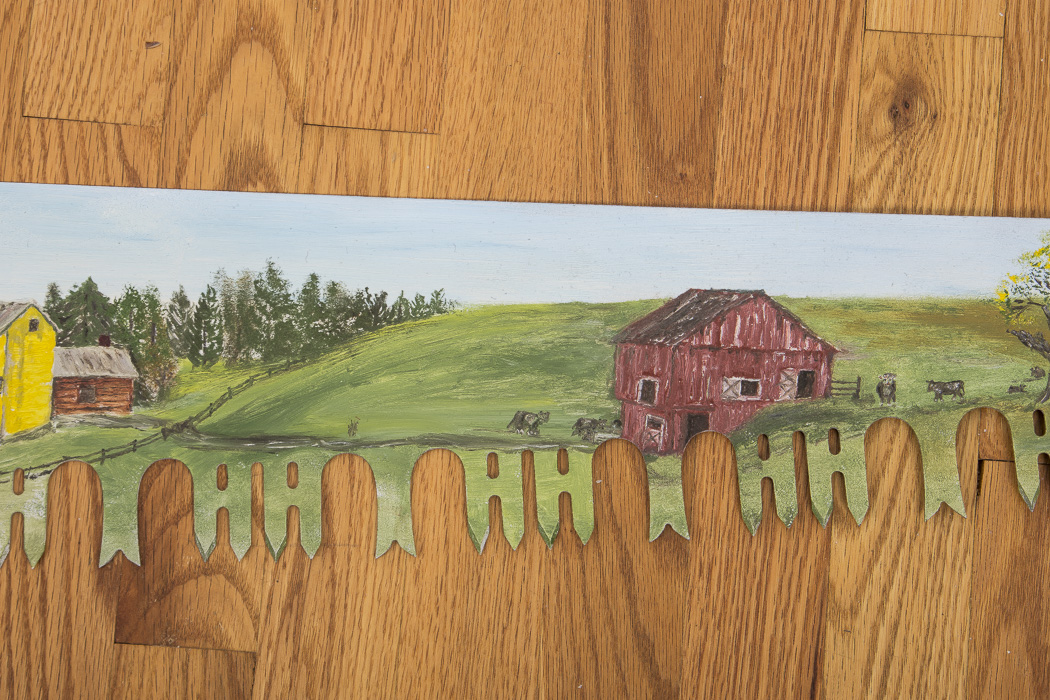 Vintage Hand-Painted Two Man Hand Saw