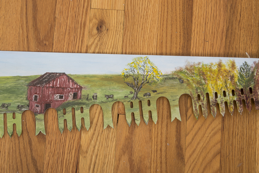 Vintage Hand-Painted Two Man Hand Saw