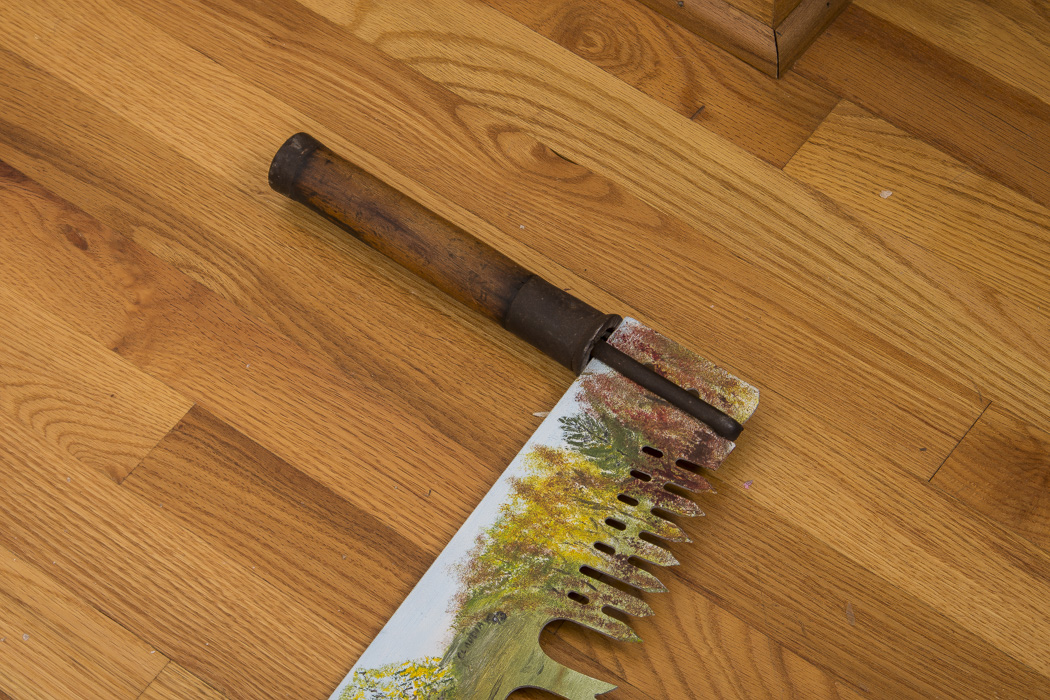 Vintage Hand-Painted Two Man Hand Saw