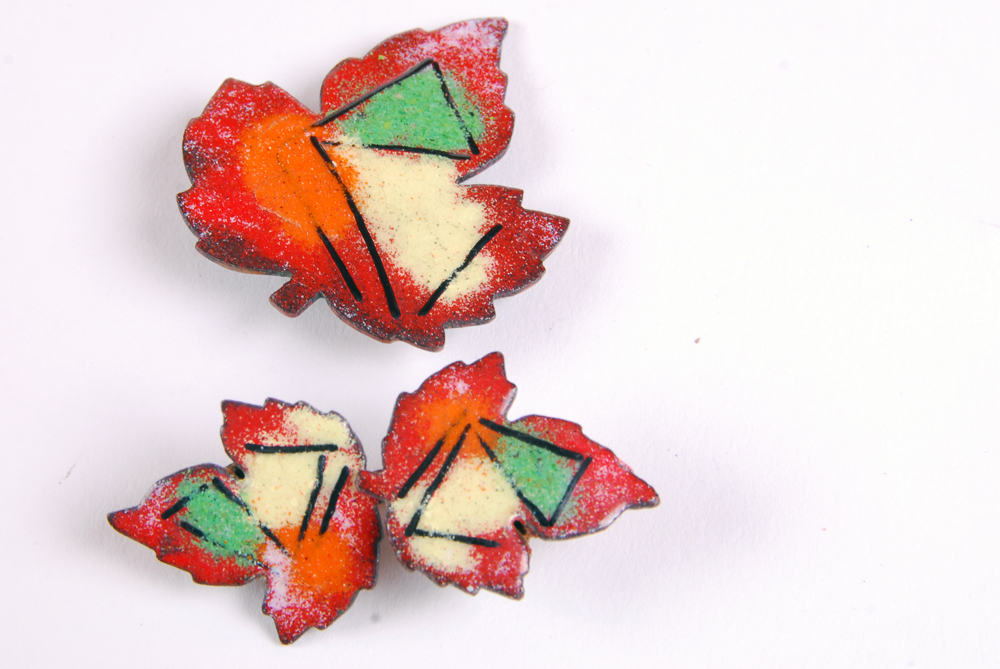 Laurel Burch Earrings, Murano Glass Necklace and Black and Red Jewelry