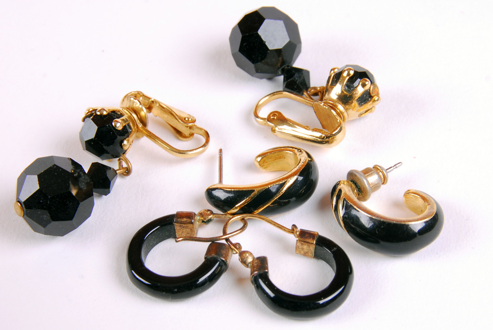 Laurel Burch Earrings, Murano Glass Necklace and Black and Red Jewelry