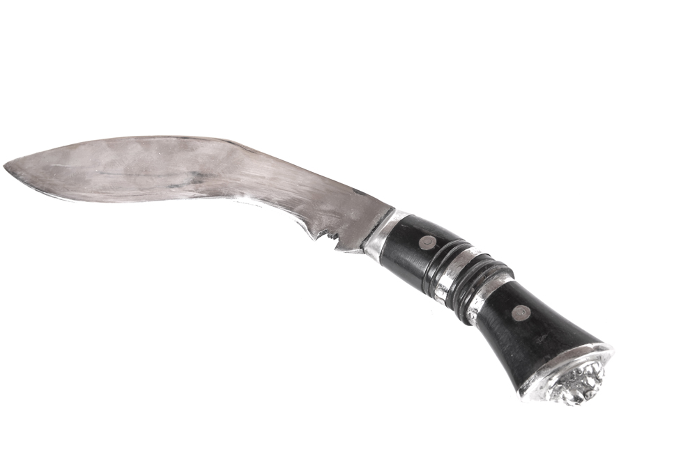 Indian Kukri Knife with Karda and Chakmak in Leather Sheath