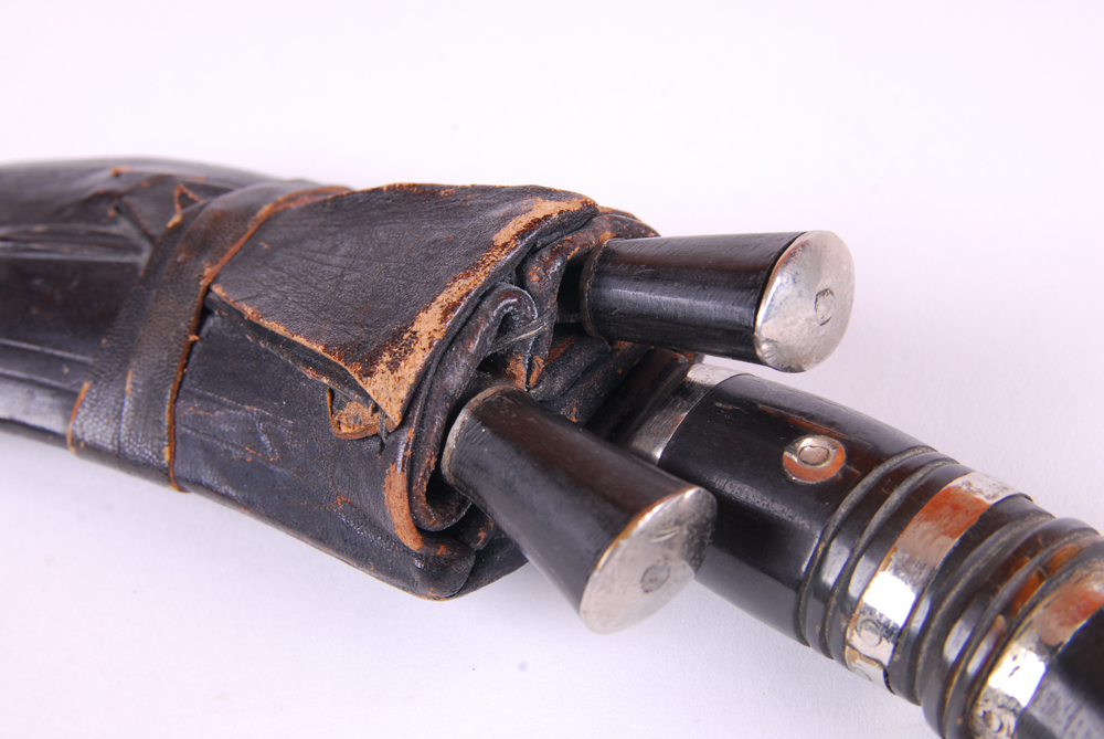 Indian Kukri Knife with Karda and Chakmak in Leather Sheath
