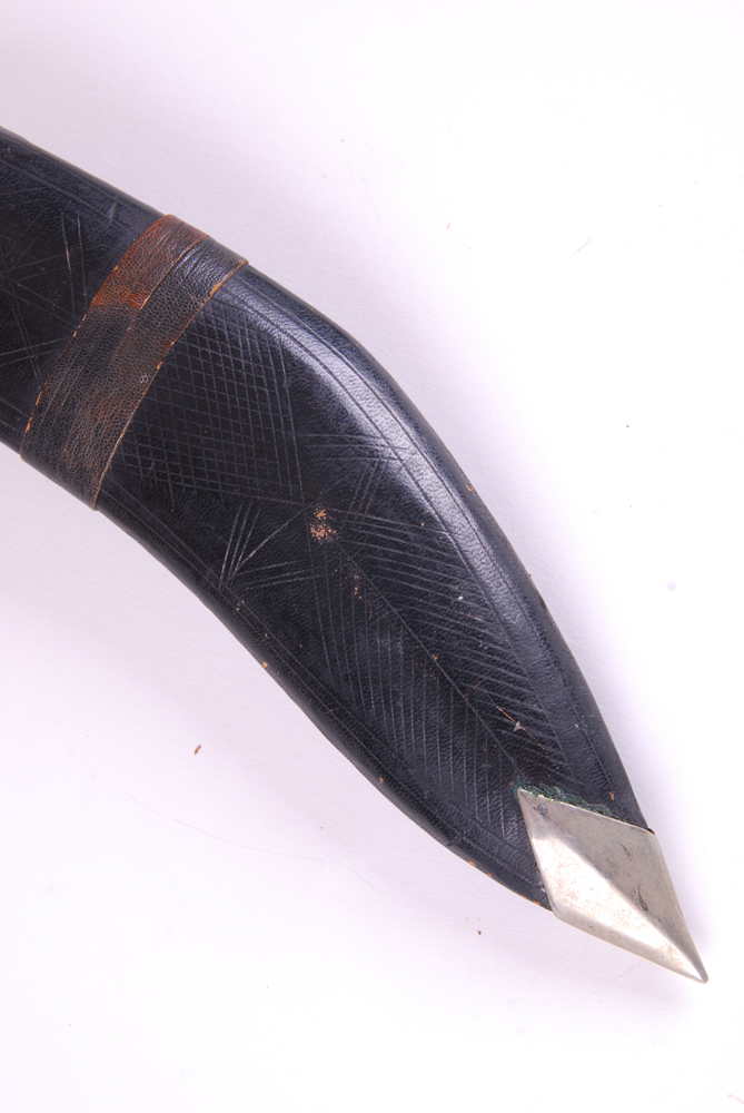 Indian Kukri Knife with Karda and Chakmak in Leather Sheath