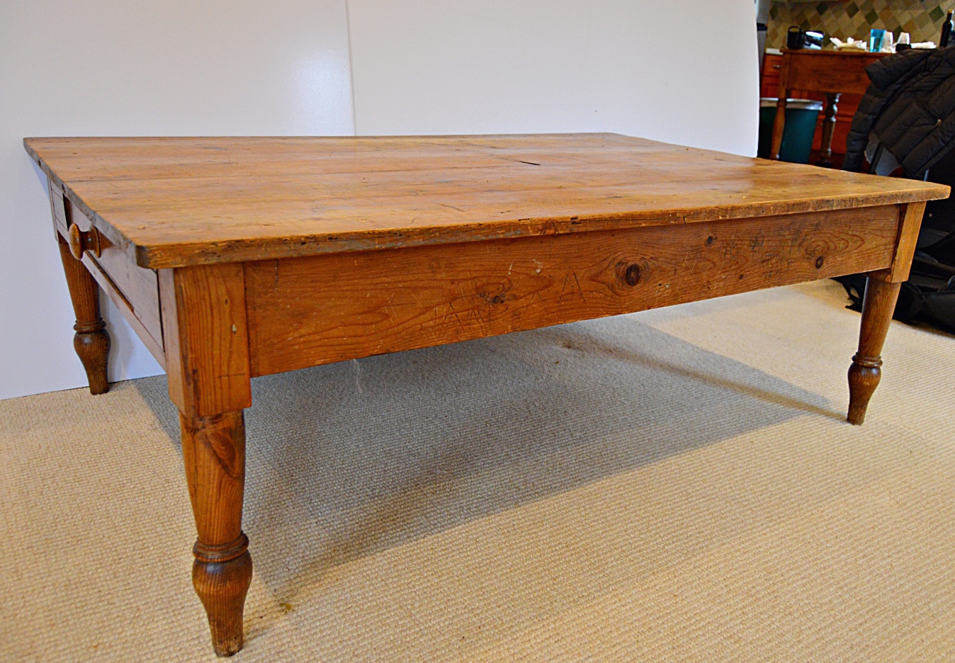 Antique English Pine Coffee Table from English Traditions