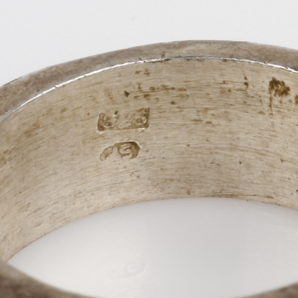 Collection of Inlaid Sterling Silver Rings