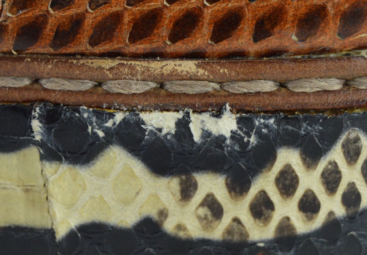 Prada Snakeskin Peep Toe Pumps