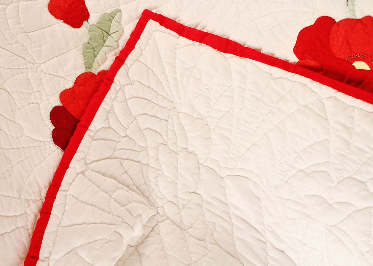 Hand Stitched "Rose" Applique Quilt