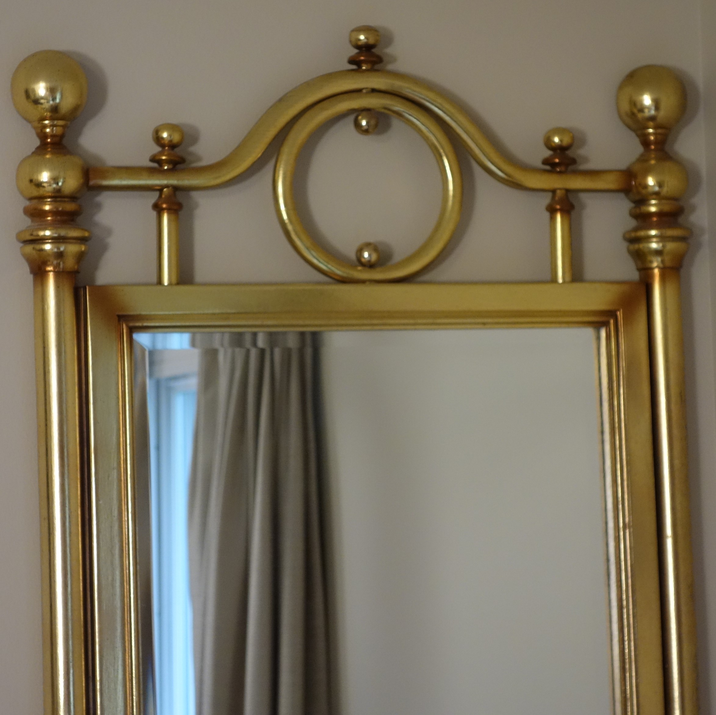 Traditional Style Brass Wall Mirror