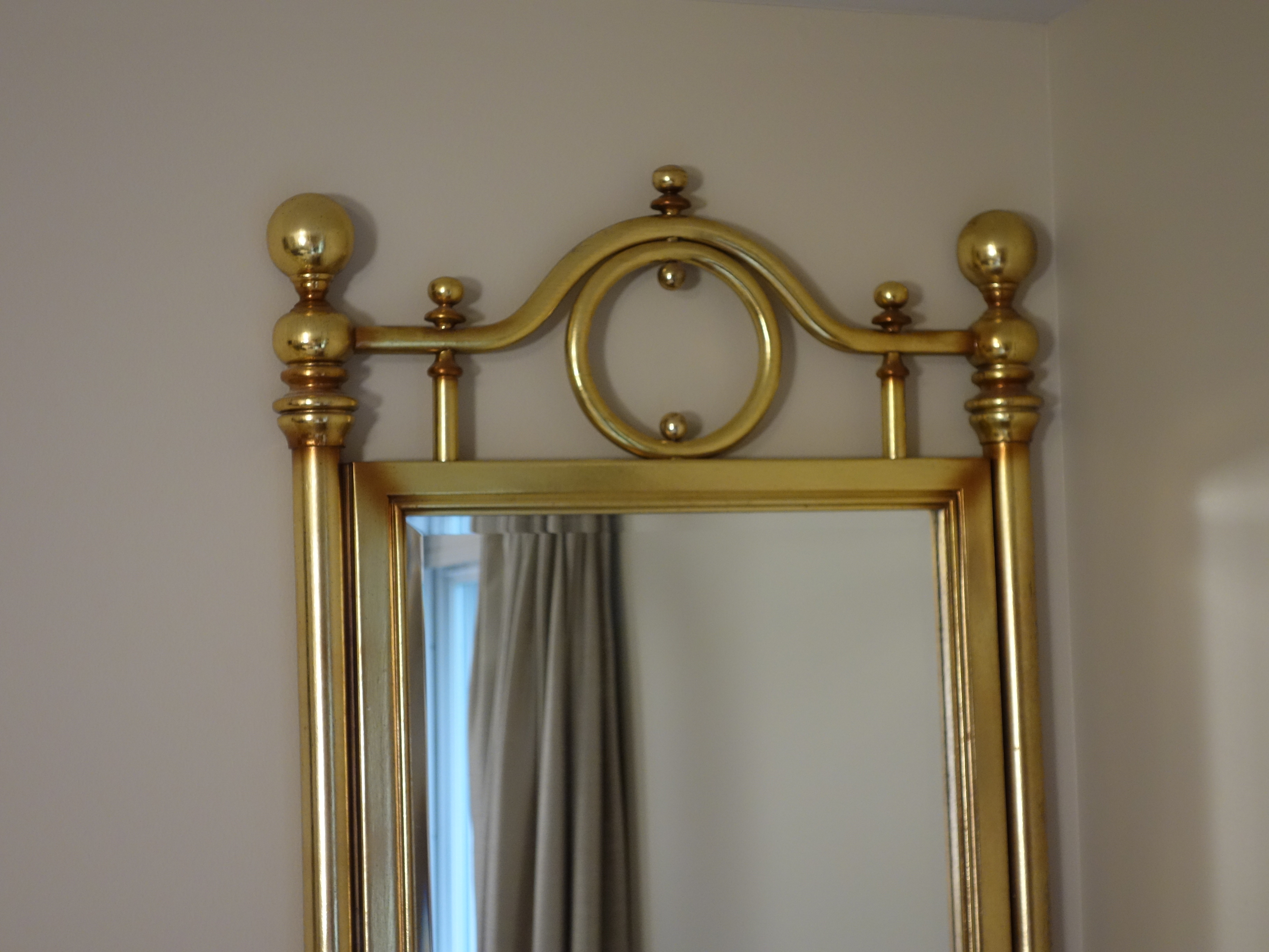 Traditional Style Brass Wall Mirror