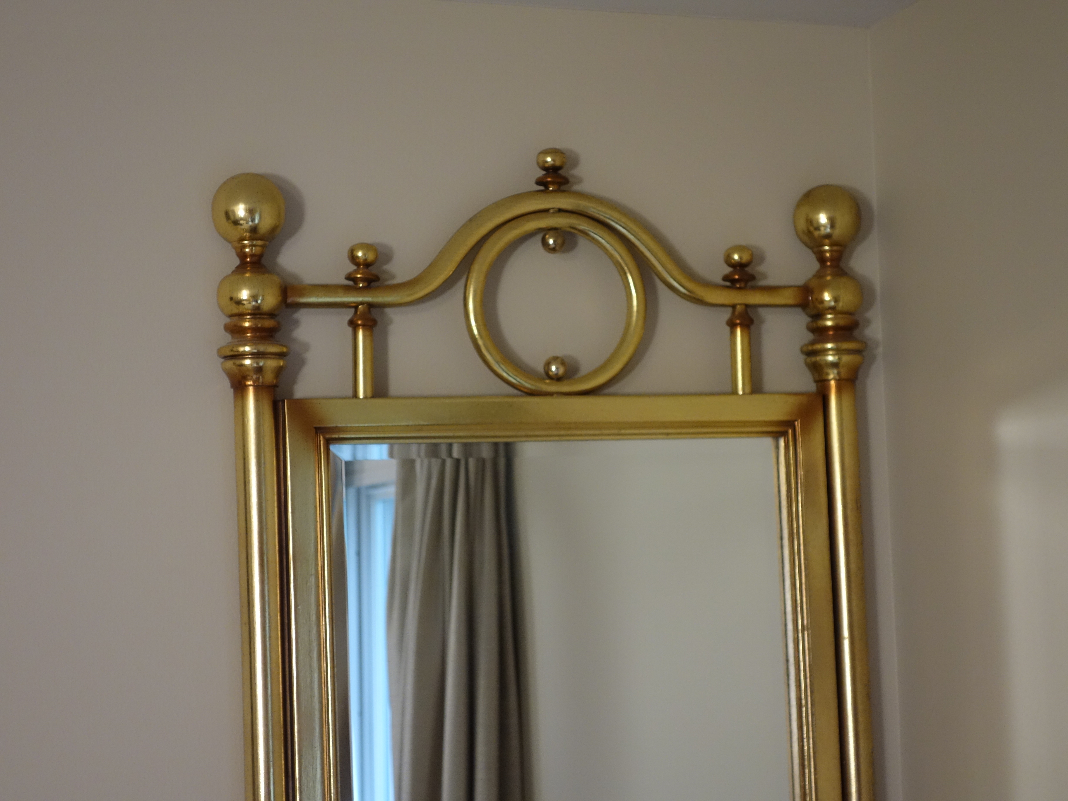 Traditional Style Brass Wall Mirror