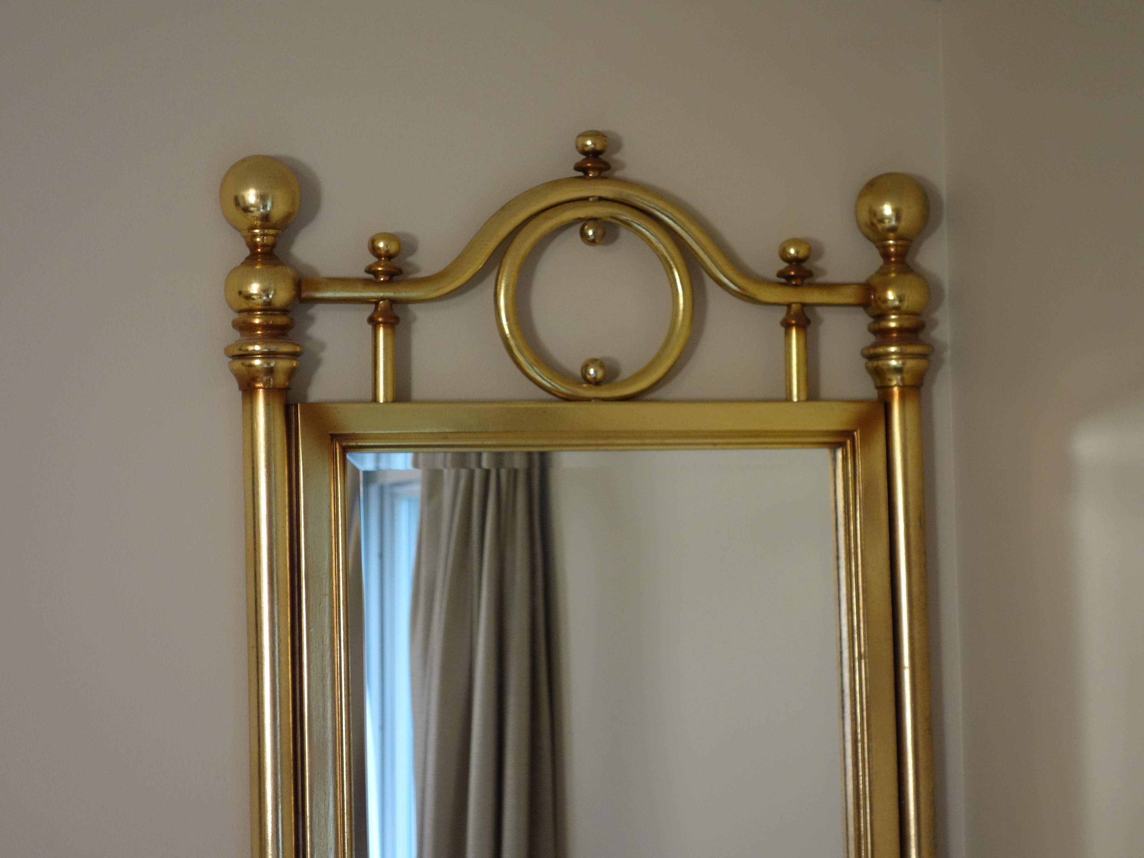Traditional Style Brass Wall Mirror