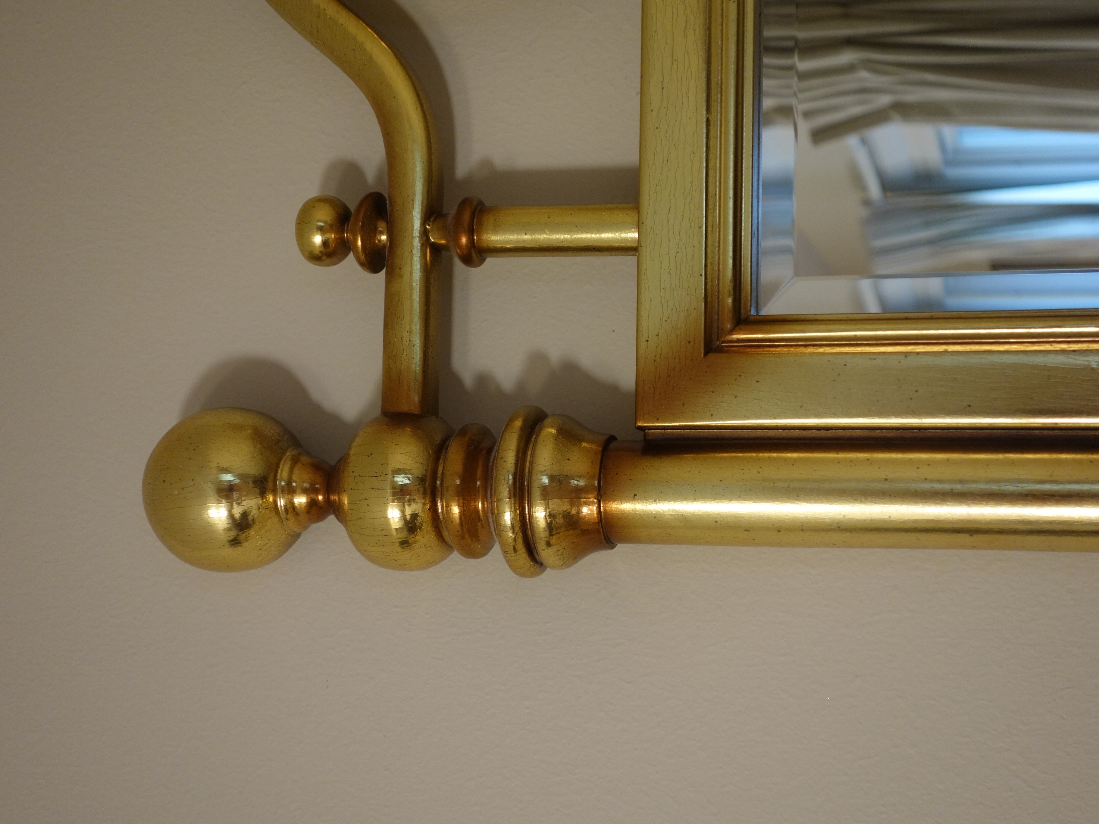 Traditional Style Brass Wall Mirror