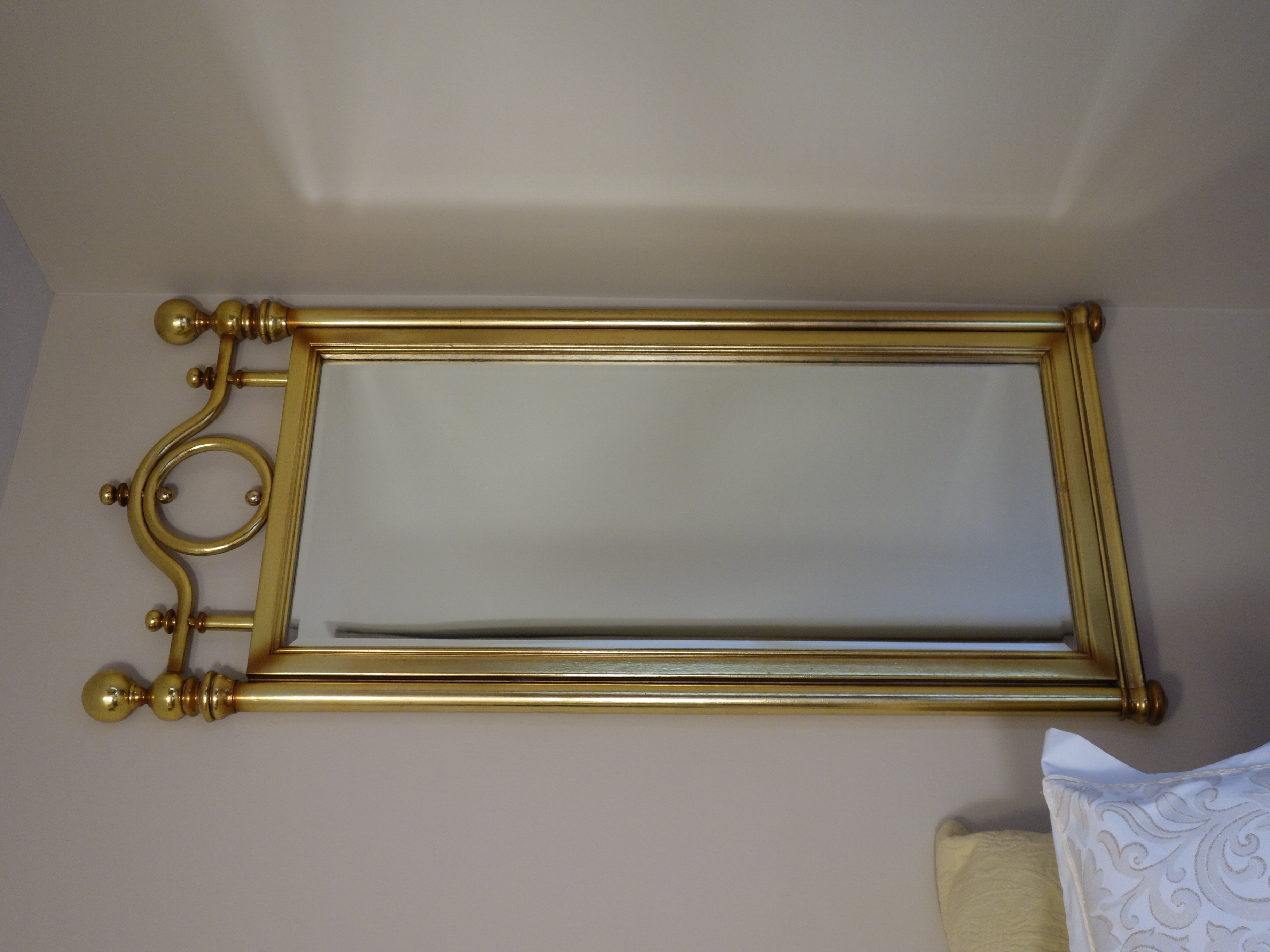 Traditional Style Brass Wall Mirror