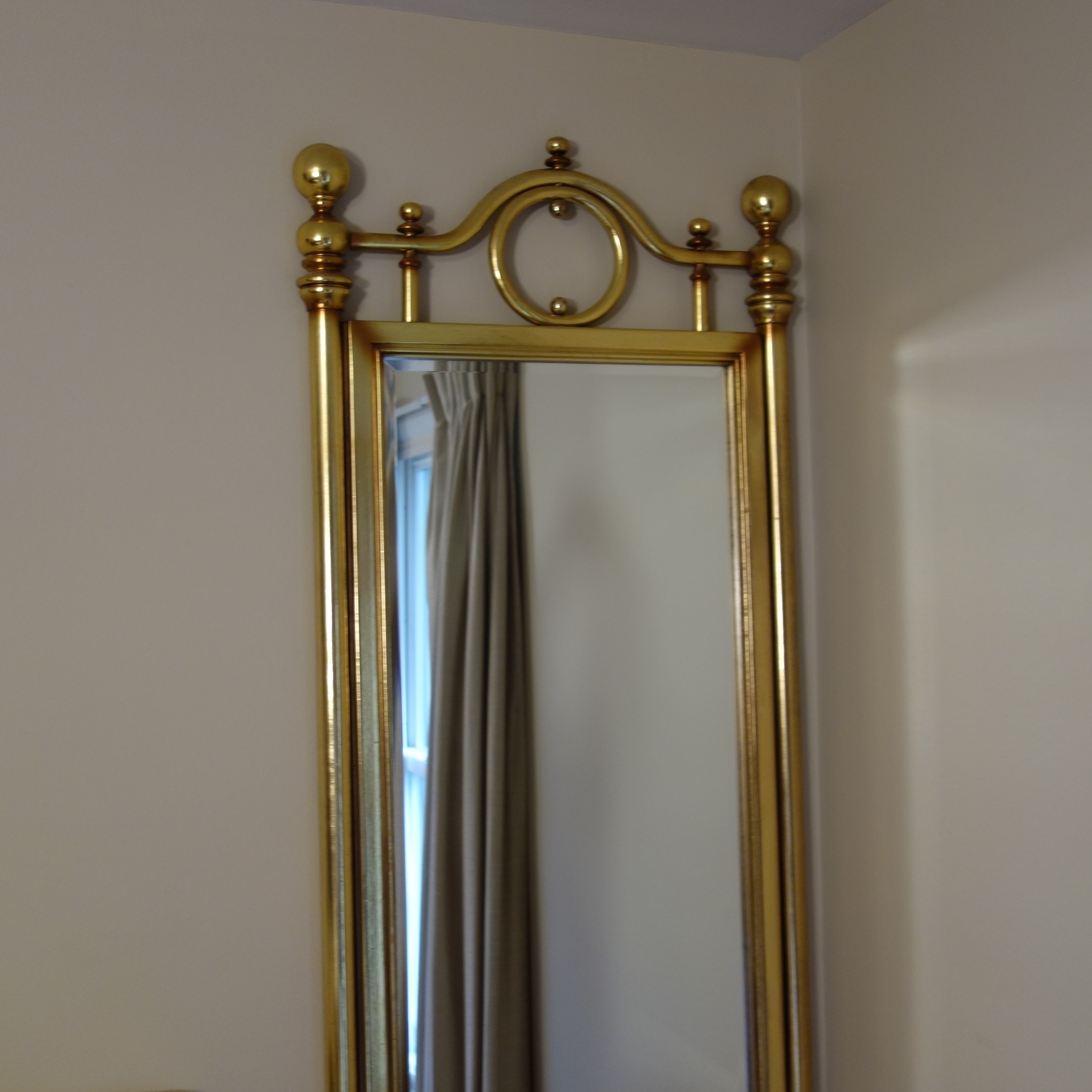 Traditional Style Brass Wall Mirror