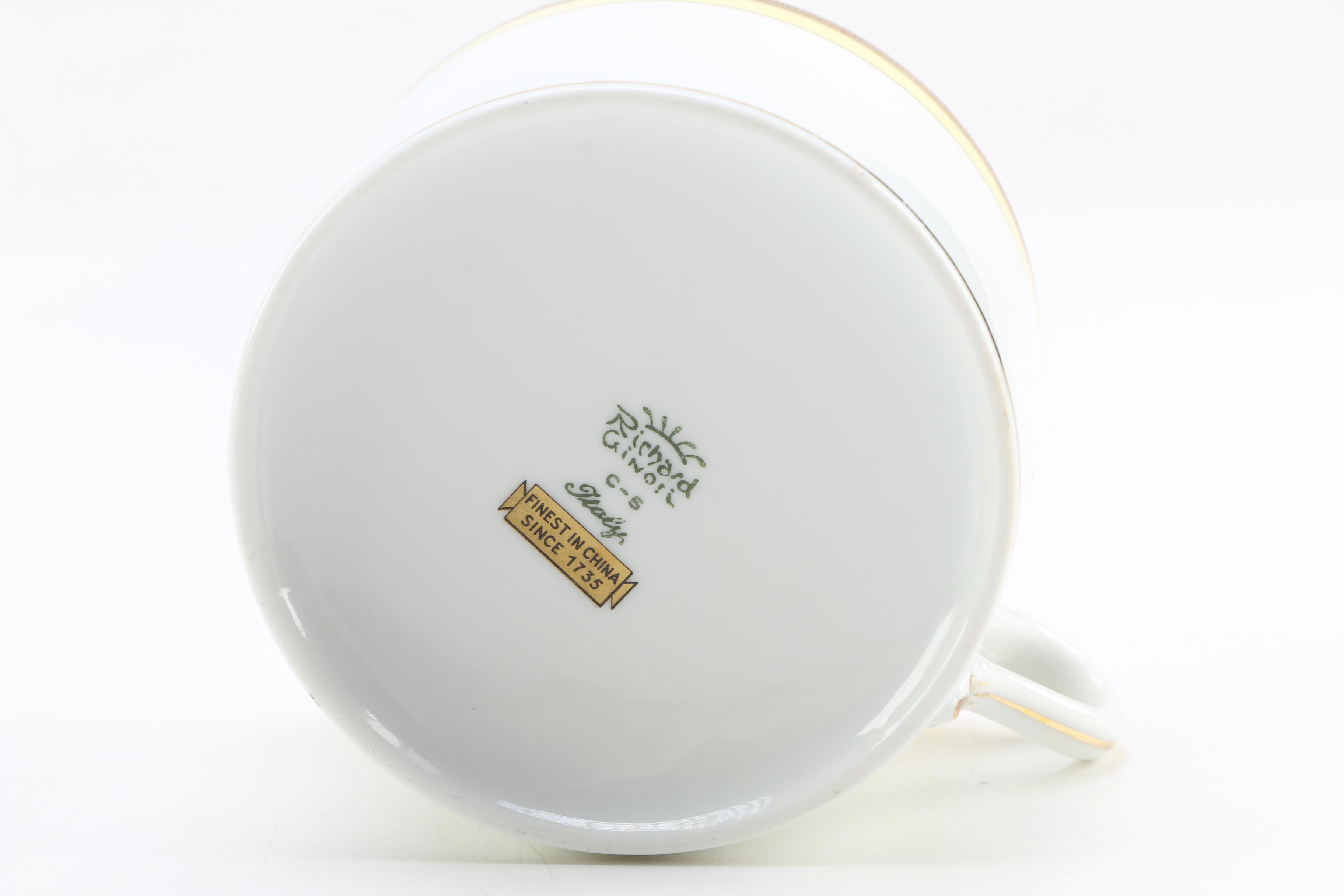 Richard Ginori Fine China Coffee Cup Set