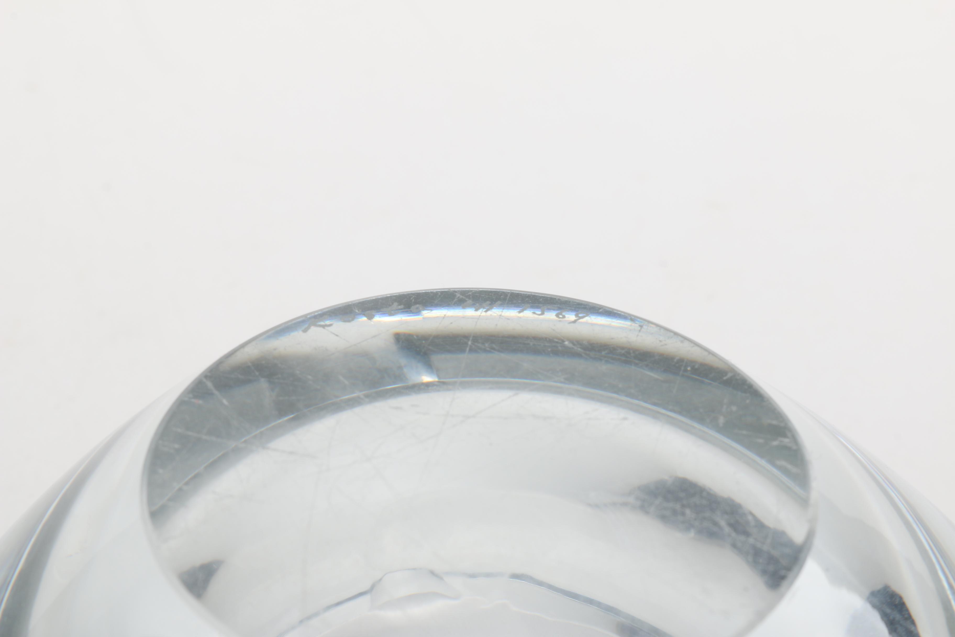 Mid-Century Kosta Glass Cigar Ash Receiver