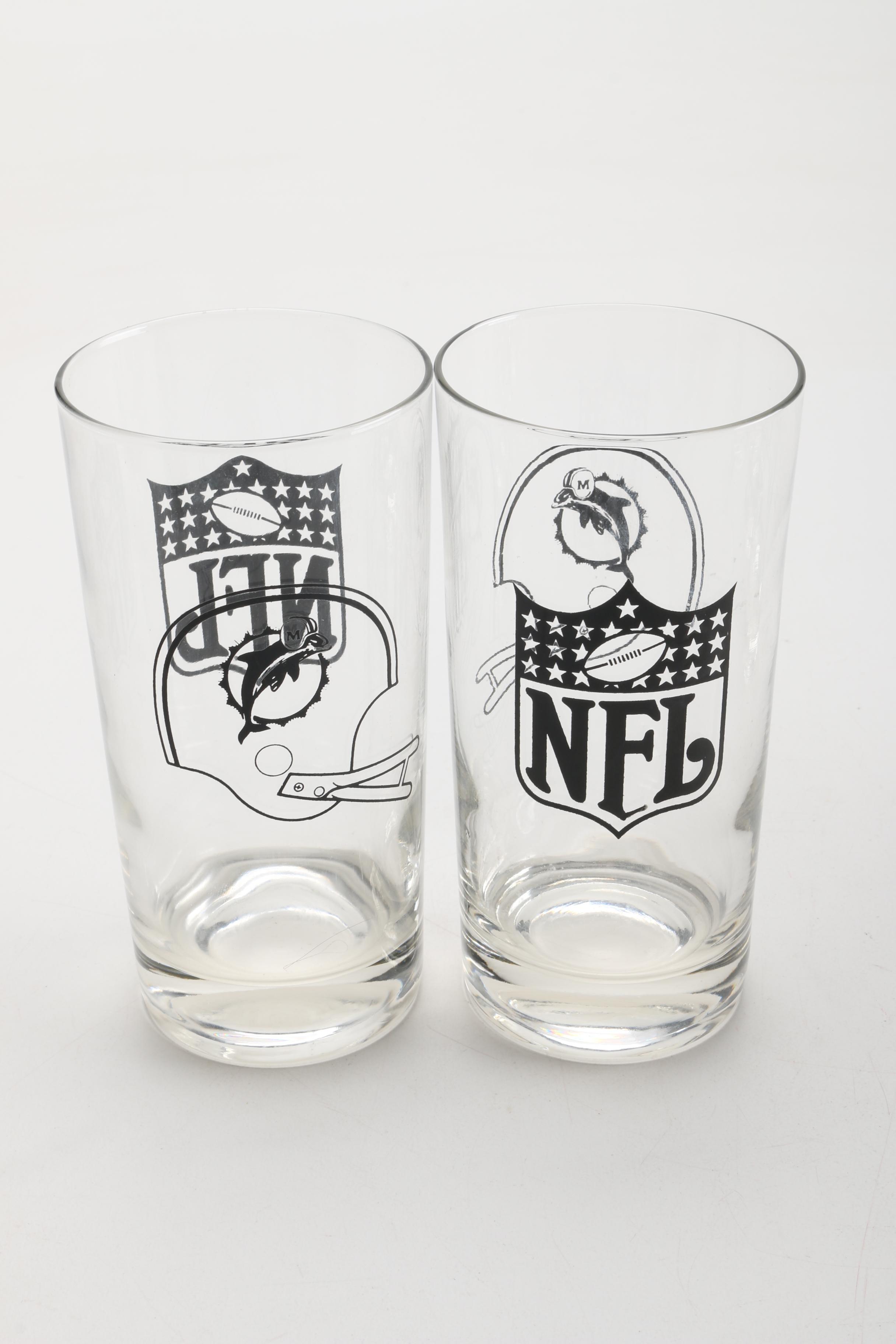 Miami Dolphin Glassware