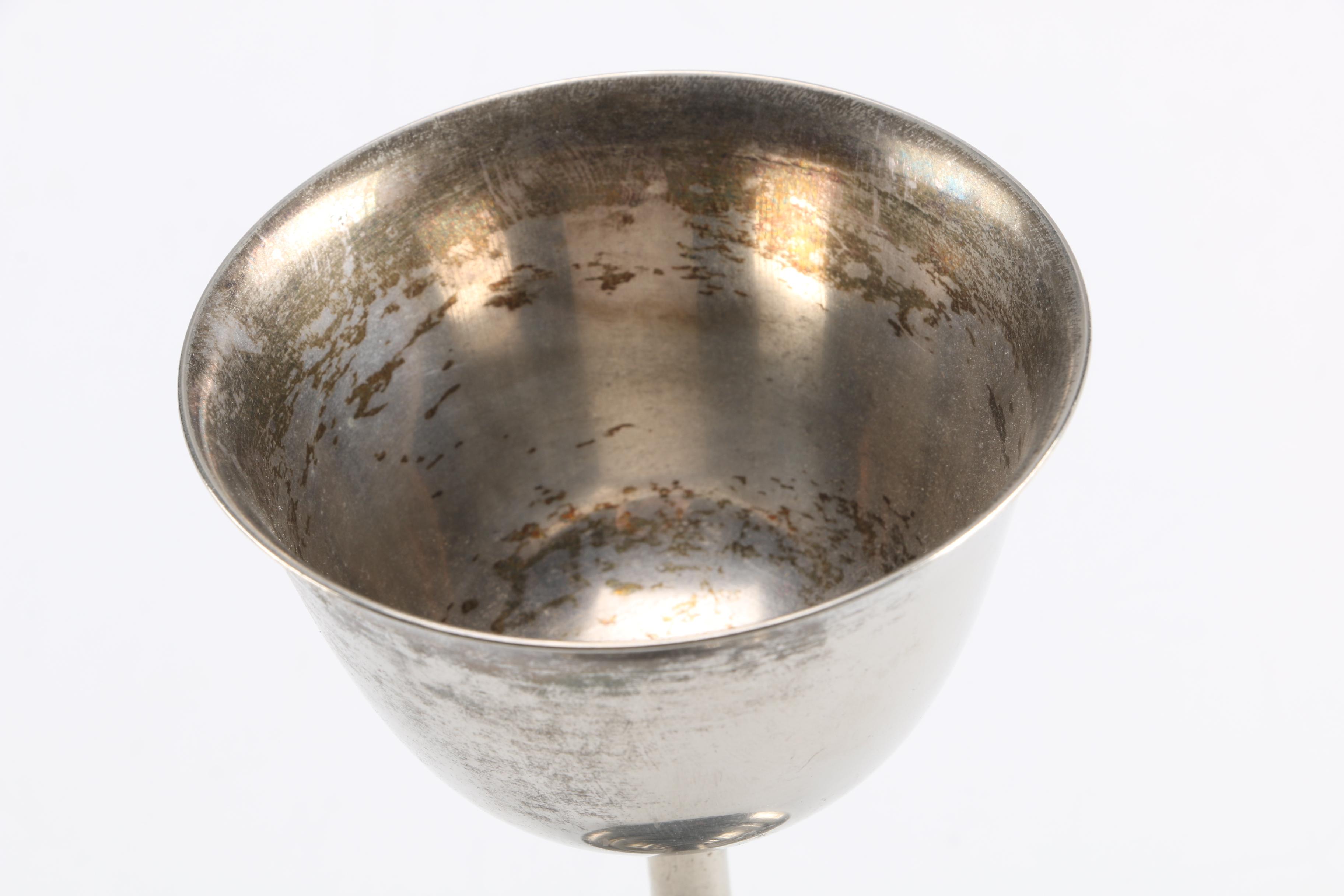 Silver Plated Punch Bowl and Goblet Set