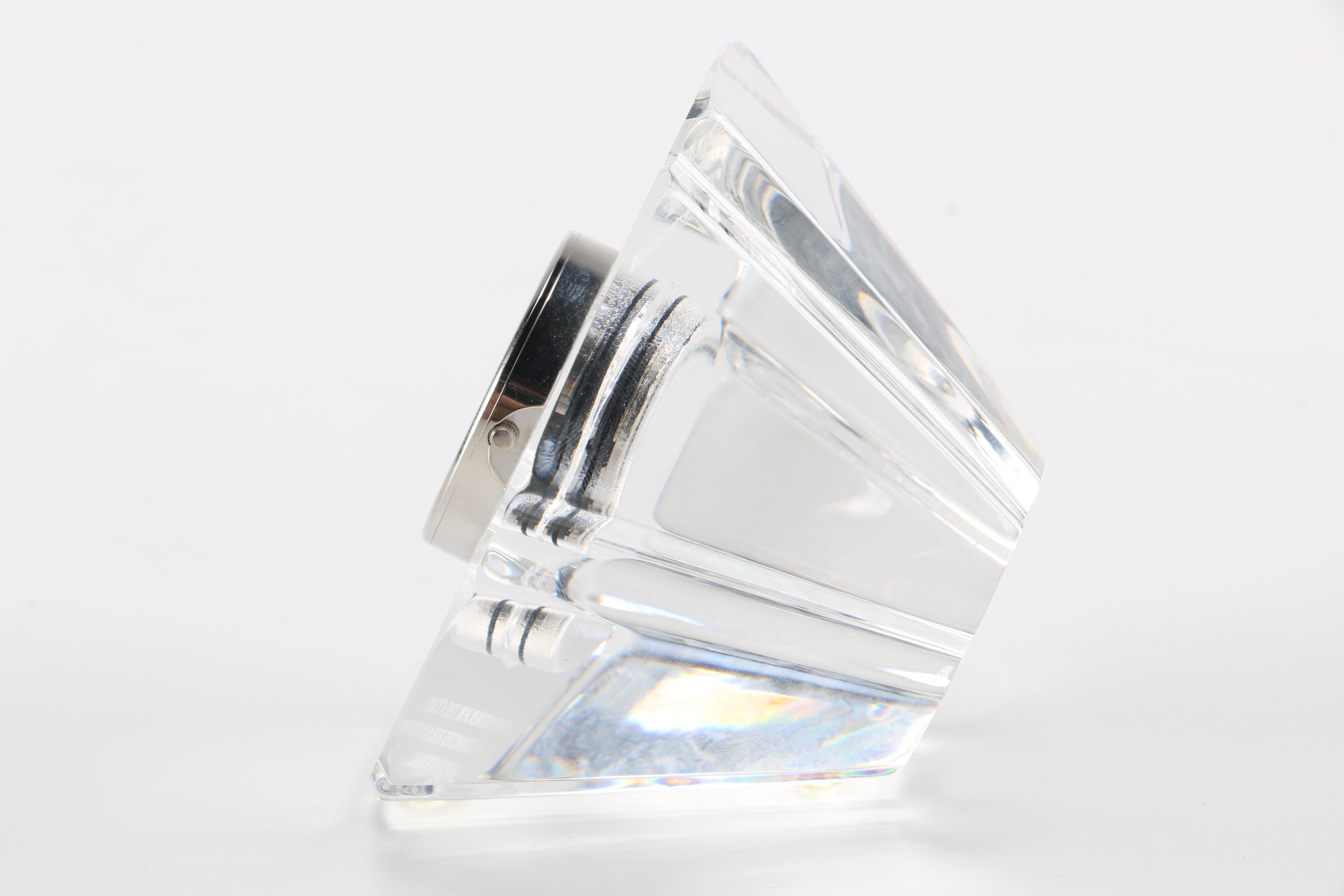 Personalized Orrefors Crystal Desk Clock