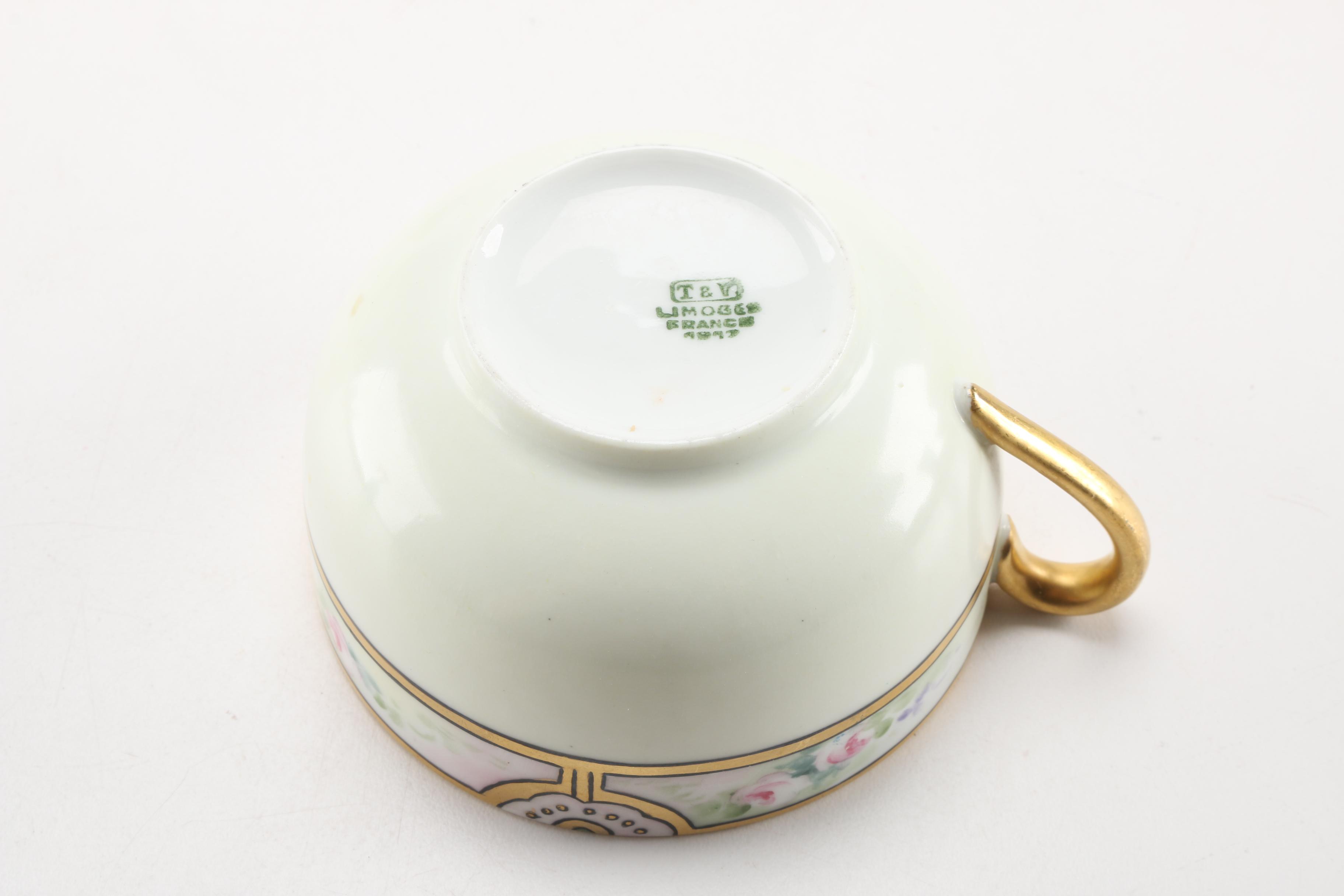 Jaeger & Co. Bavaria and Tressemann & Vogt Limoges Porcelain Serviceware