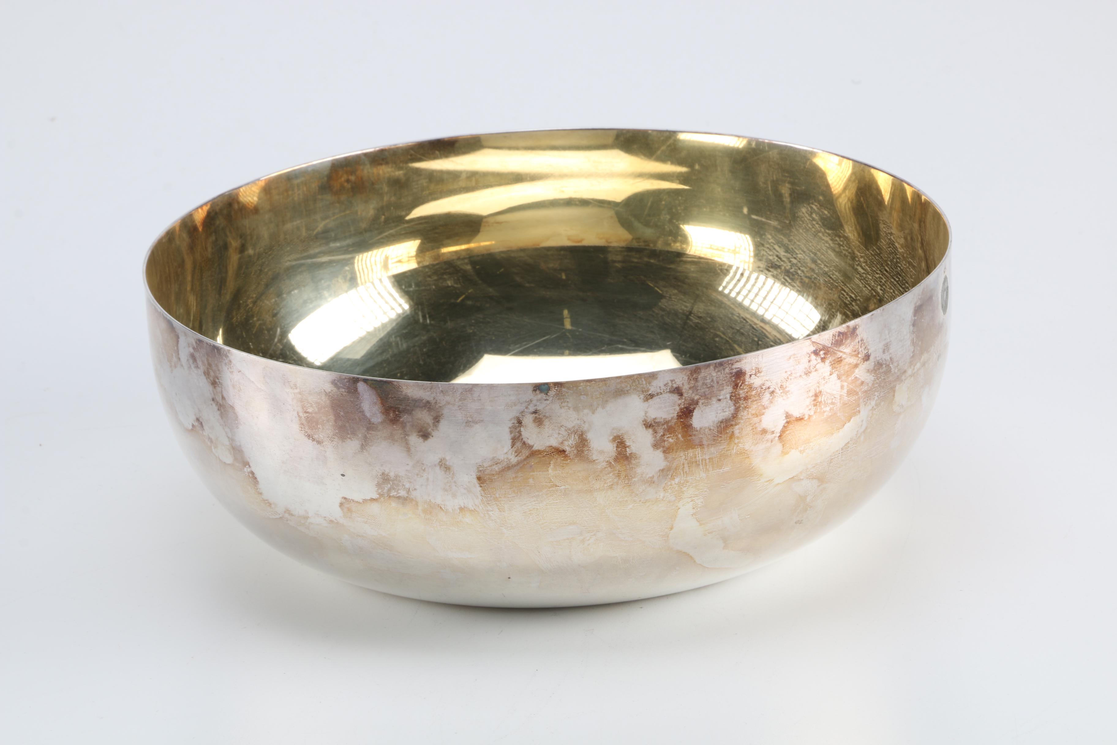 Silver Plated Punch Bowl and Goblet Set