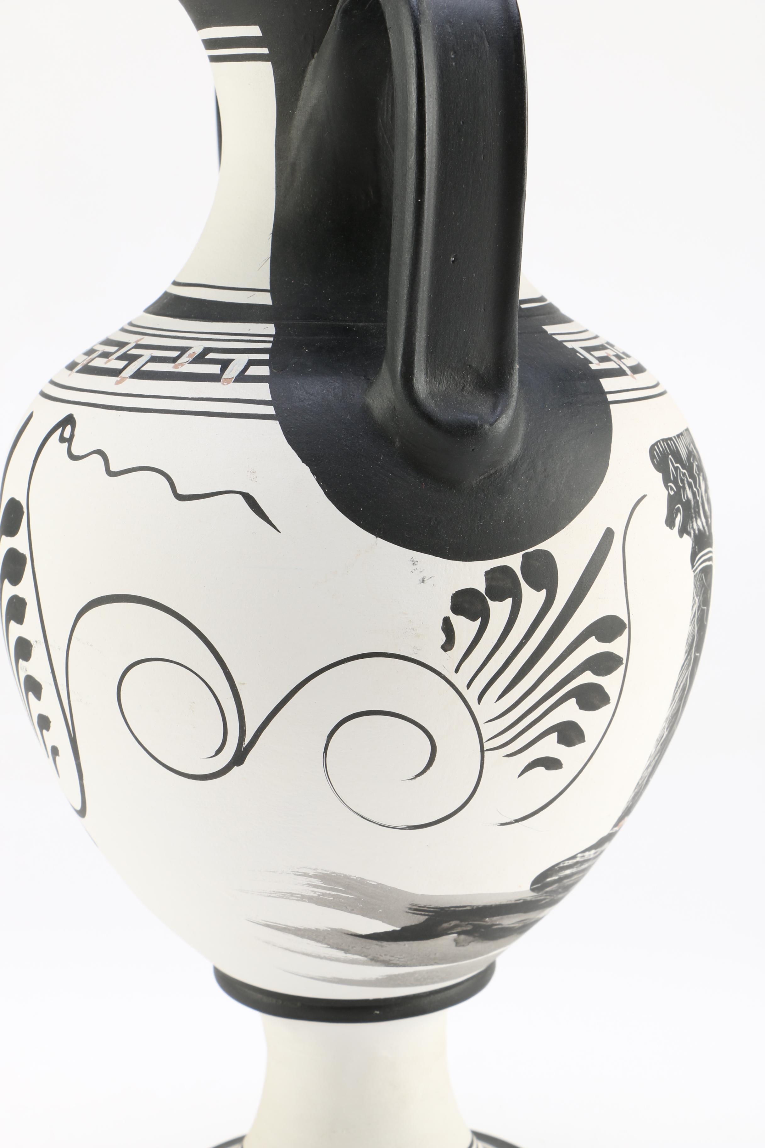 Pair of Handmade Greek Amphora Vases