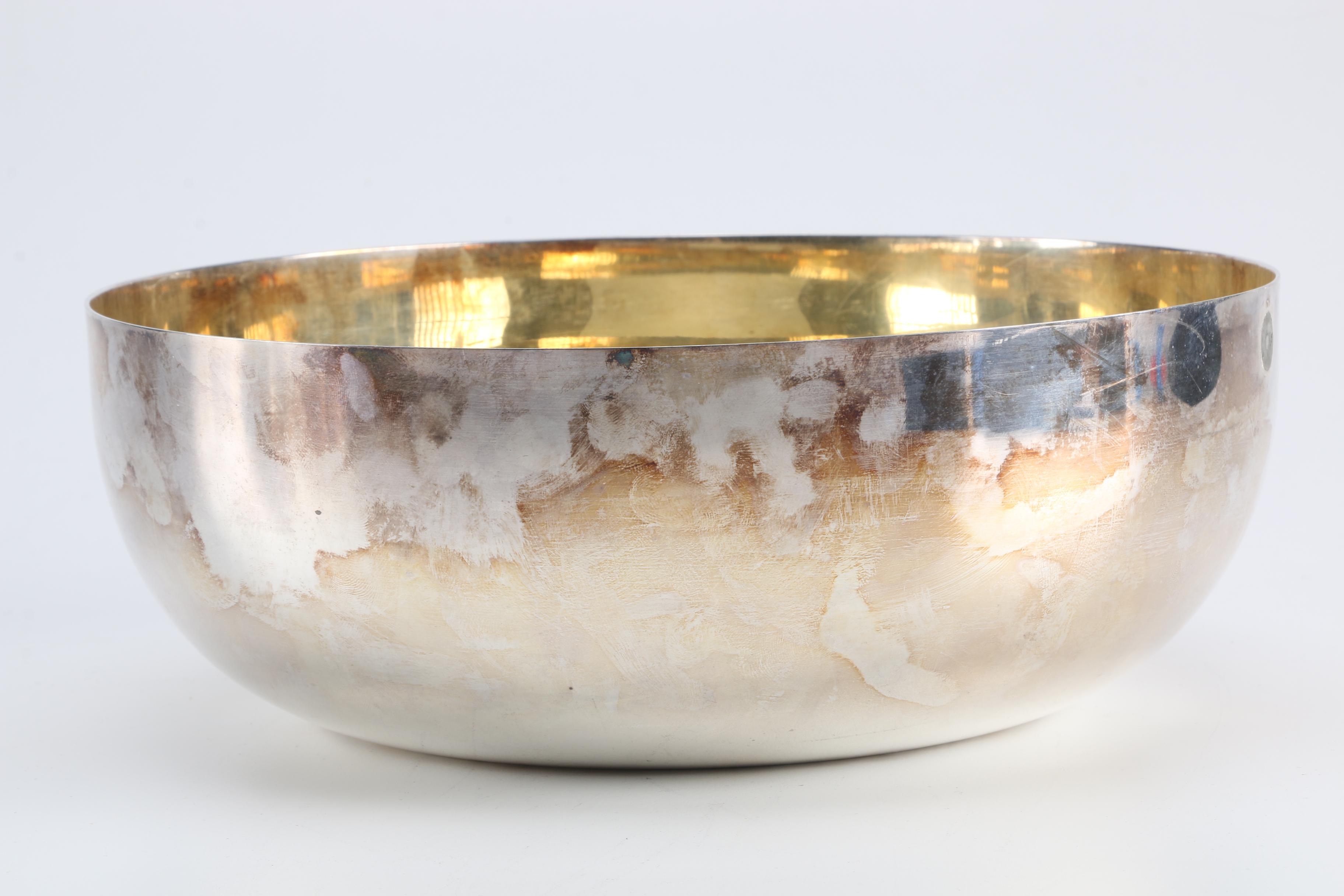 Silver Plated Punch Bowl and Goblet Set