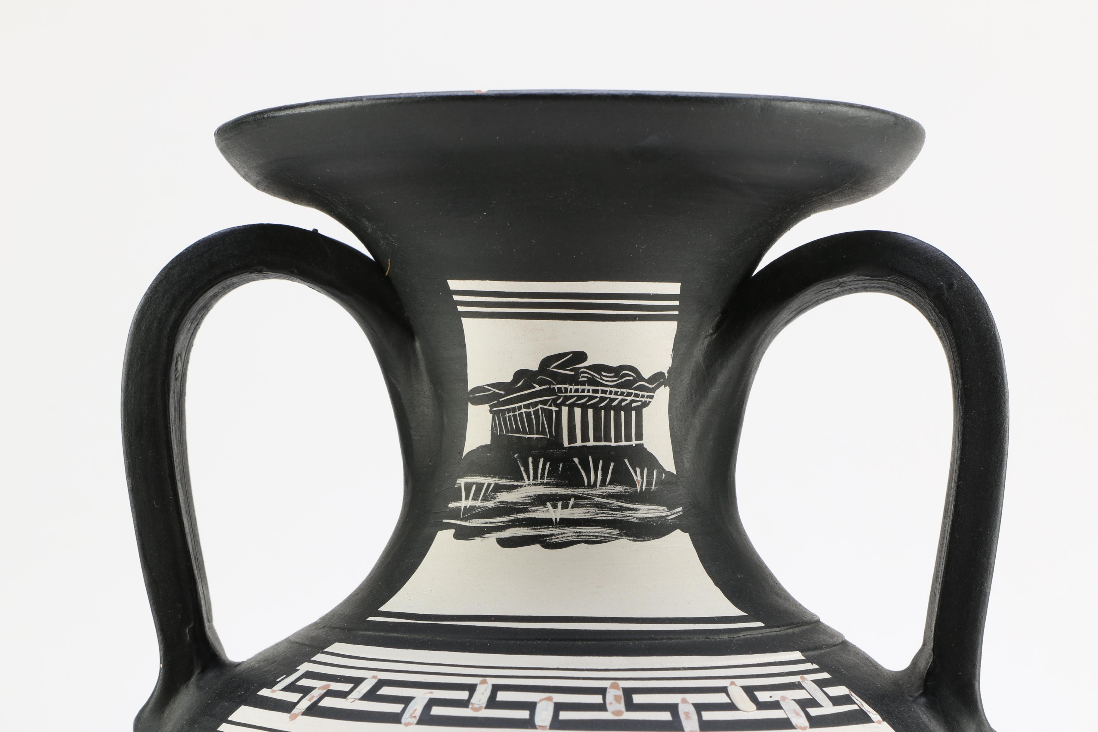 Pair of Handmade Greek Amphora Vases