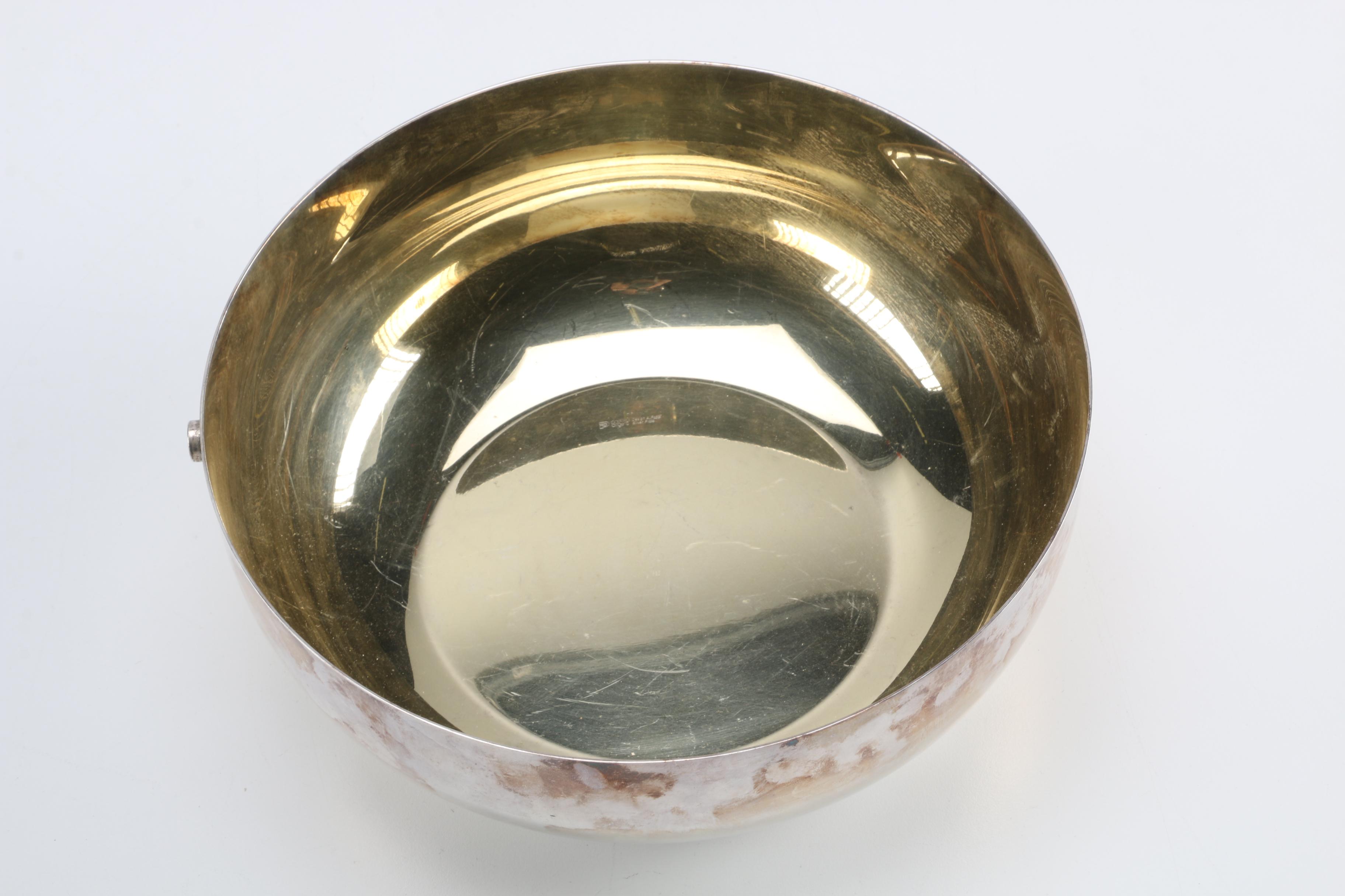 Silver Plated Punch Bowl and Goblet Set