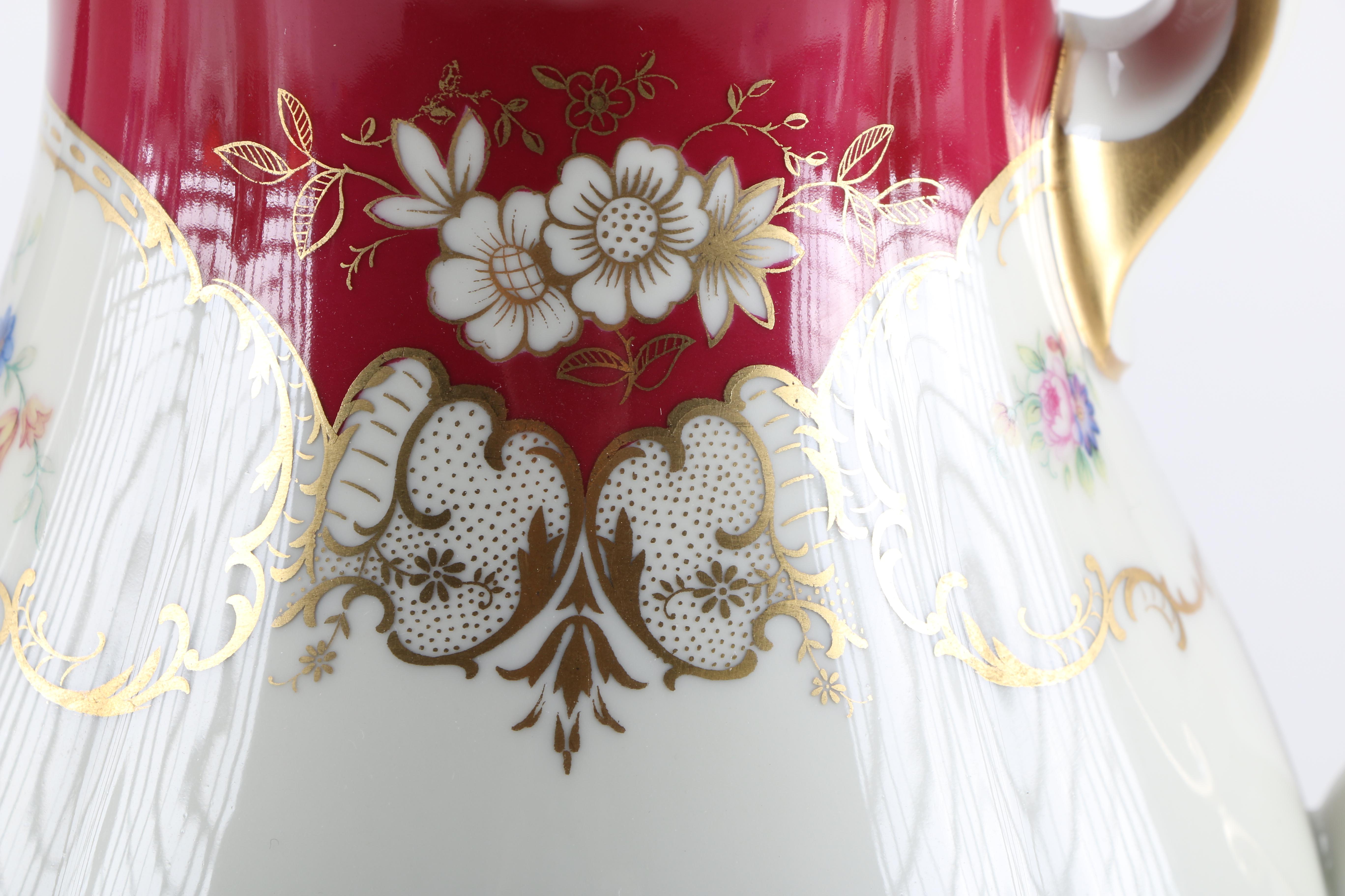 Royal Tettau "ROT243" Red and Gold Tea China