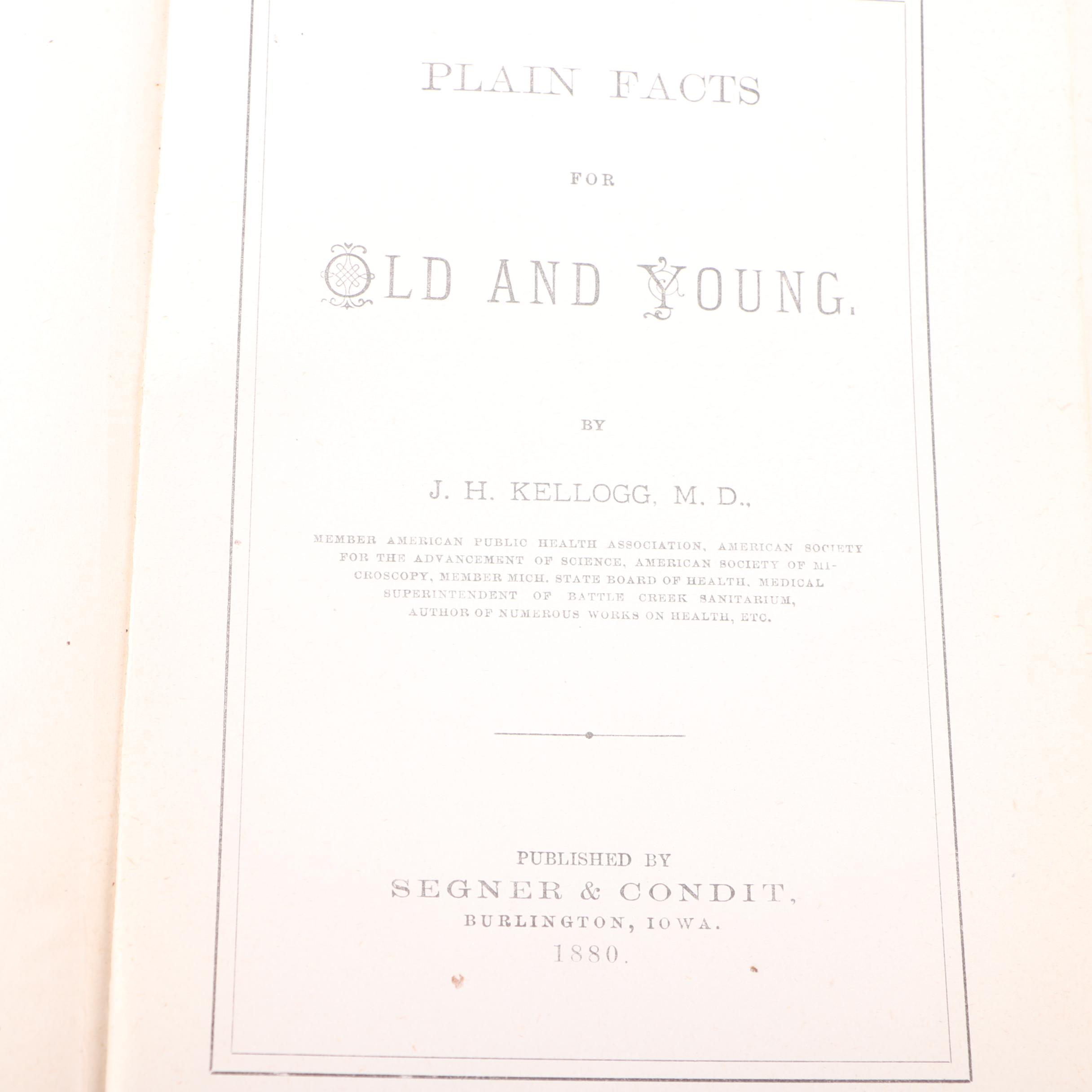 1880 John Harvey Kellogg "Plain Facts for Old and Young"