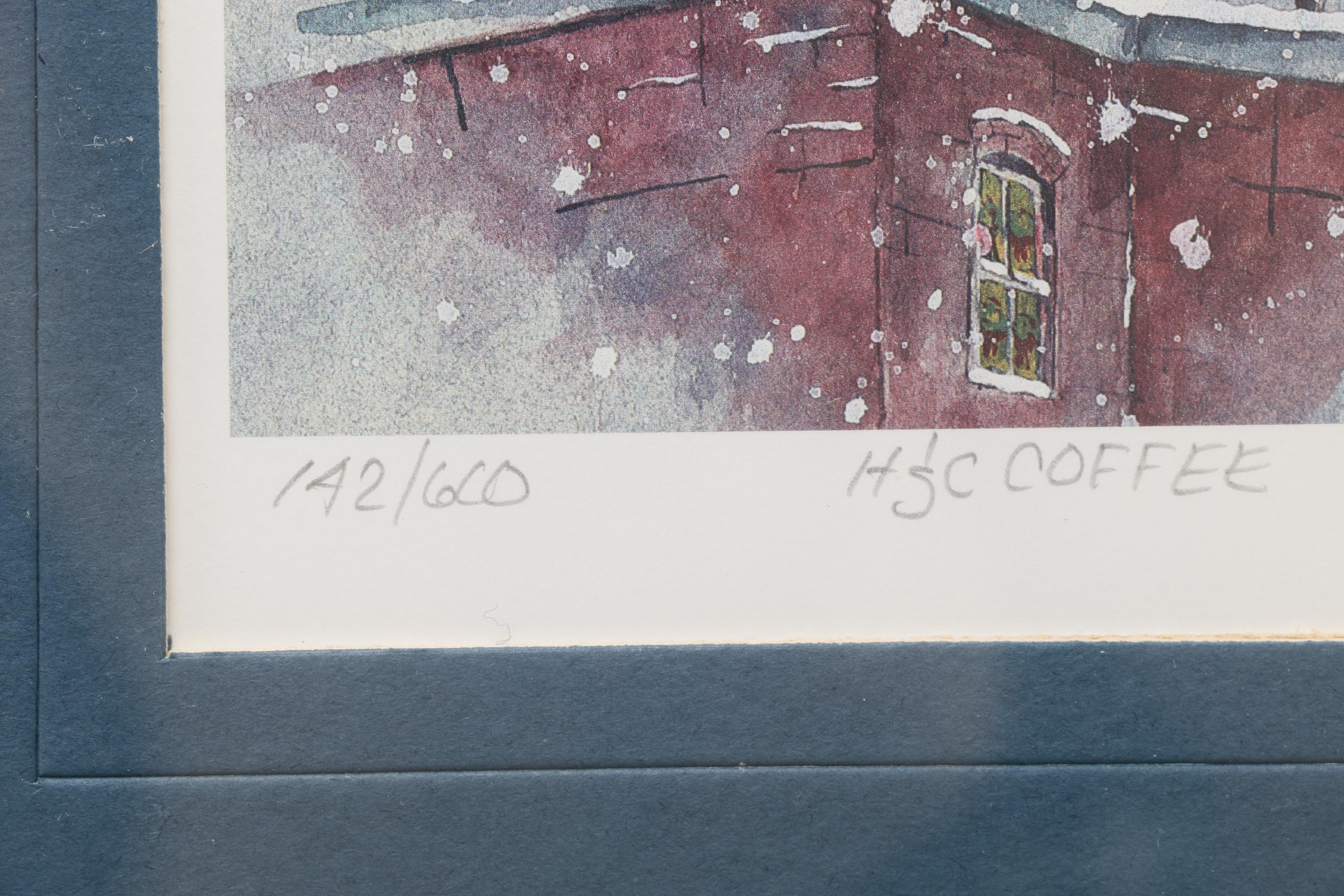 William  Kohler Limited Edition Offset Lithographs  "H&C Coffee" and "Dr. Pepper"