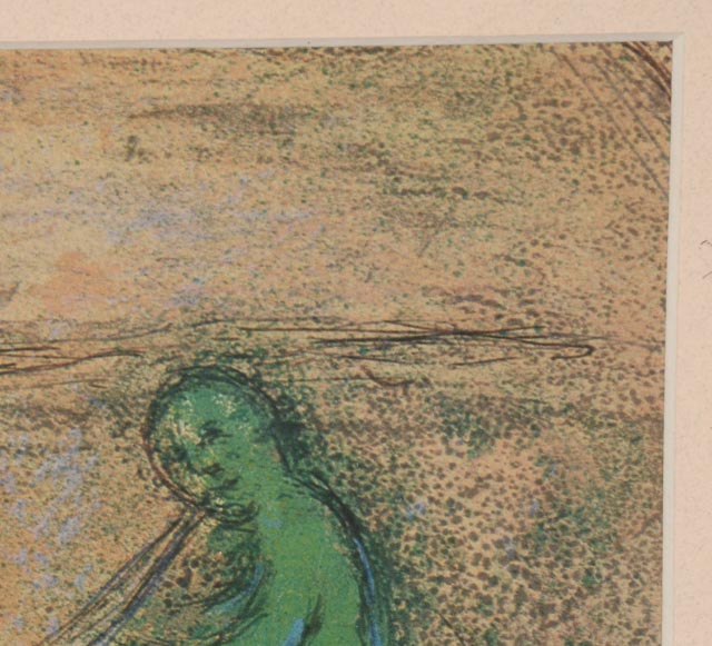 Marc Chagall Offset Lithographic Bookplate "The Wedding Night"