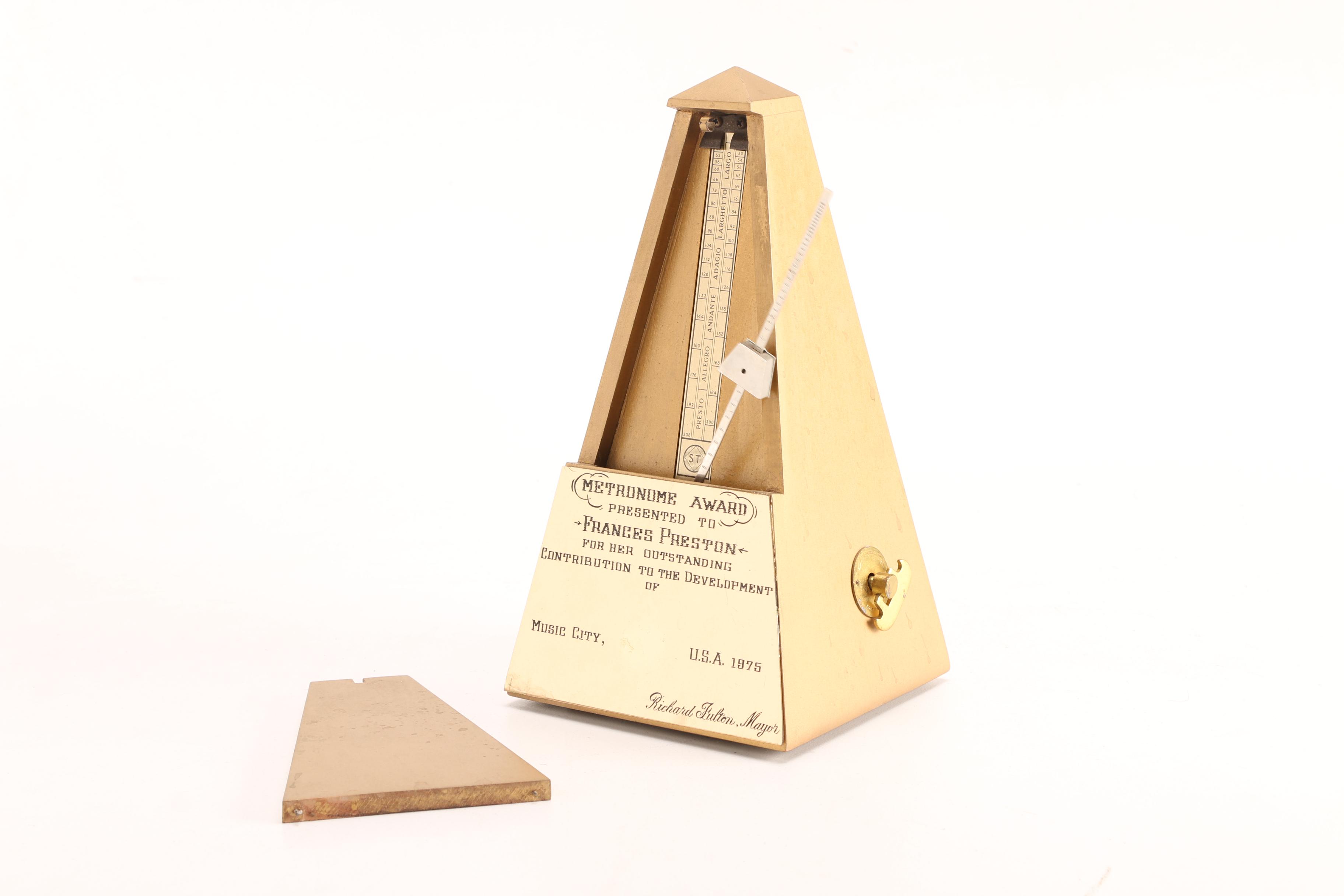 Vintage Metronome Award to Frances W. Preston