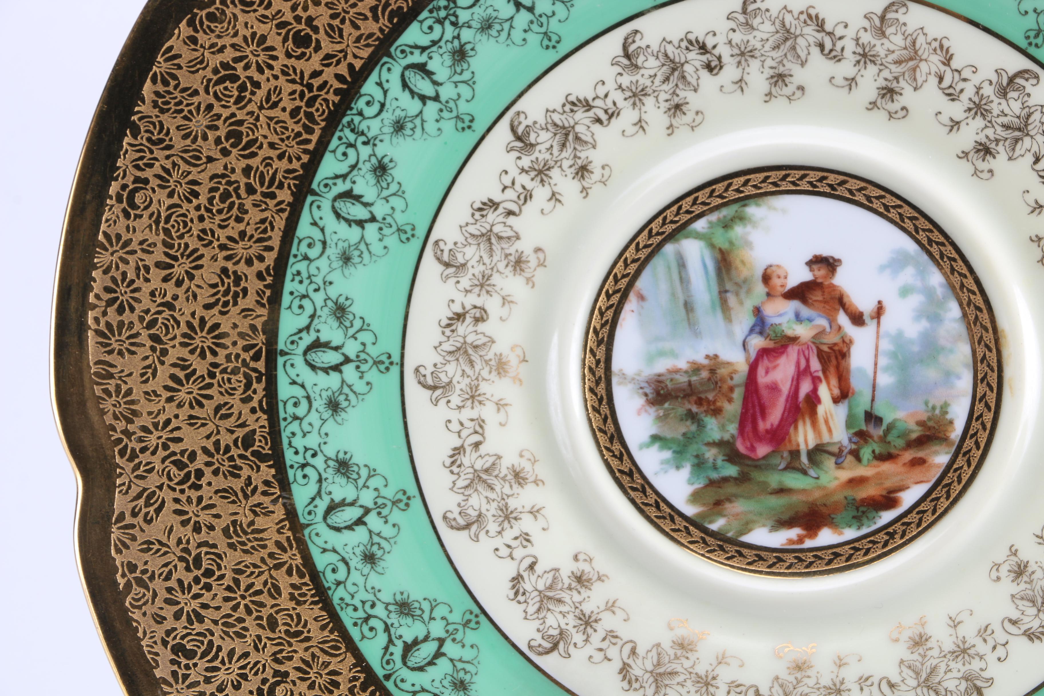 Victoria Turquoise and 24K Gold Tableware