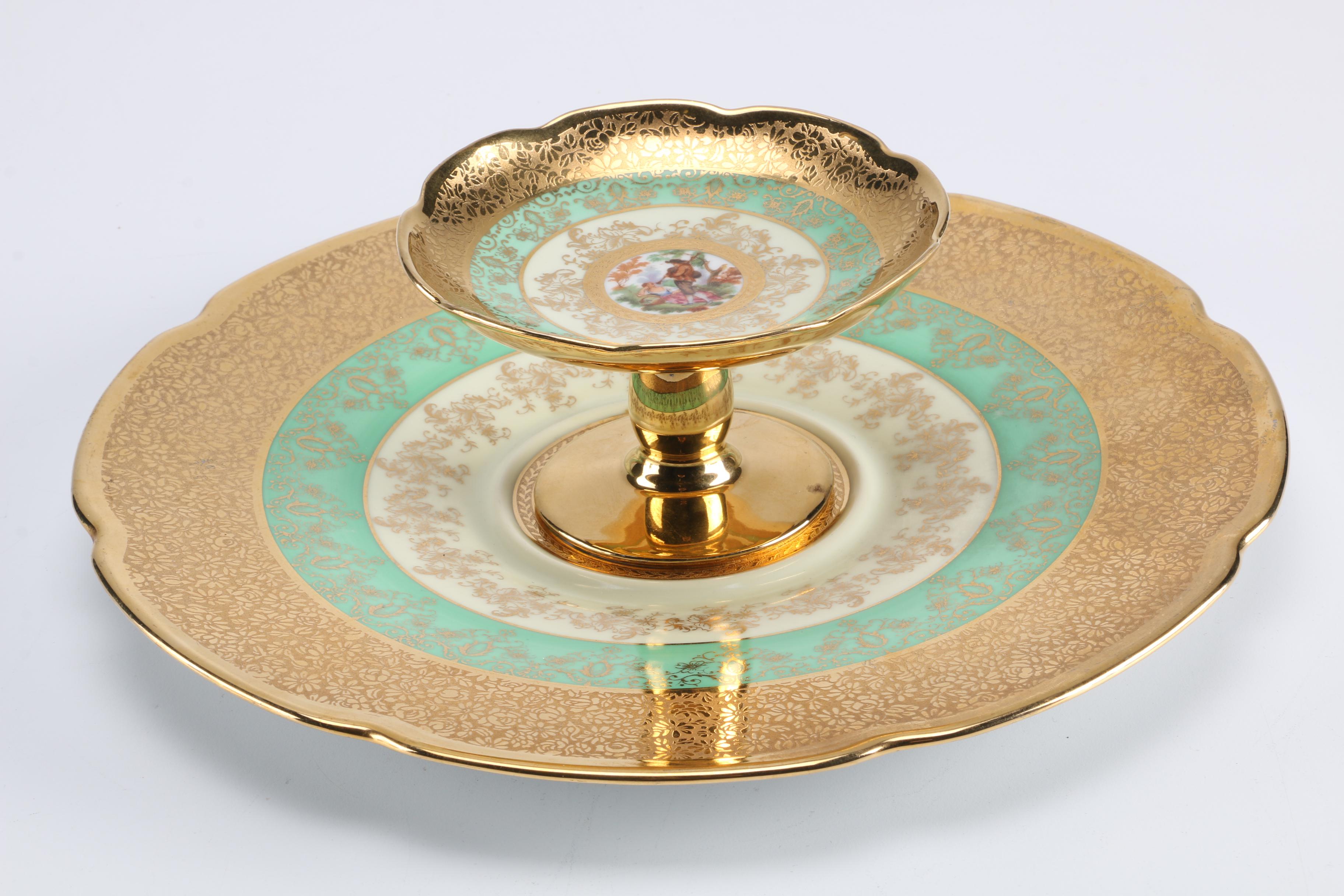 Victoria Turquoise and 24K Gold Tableware