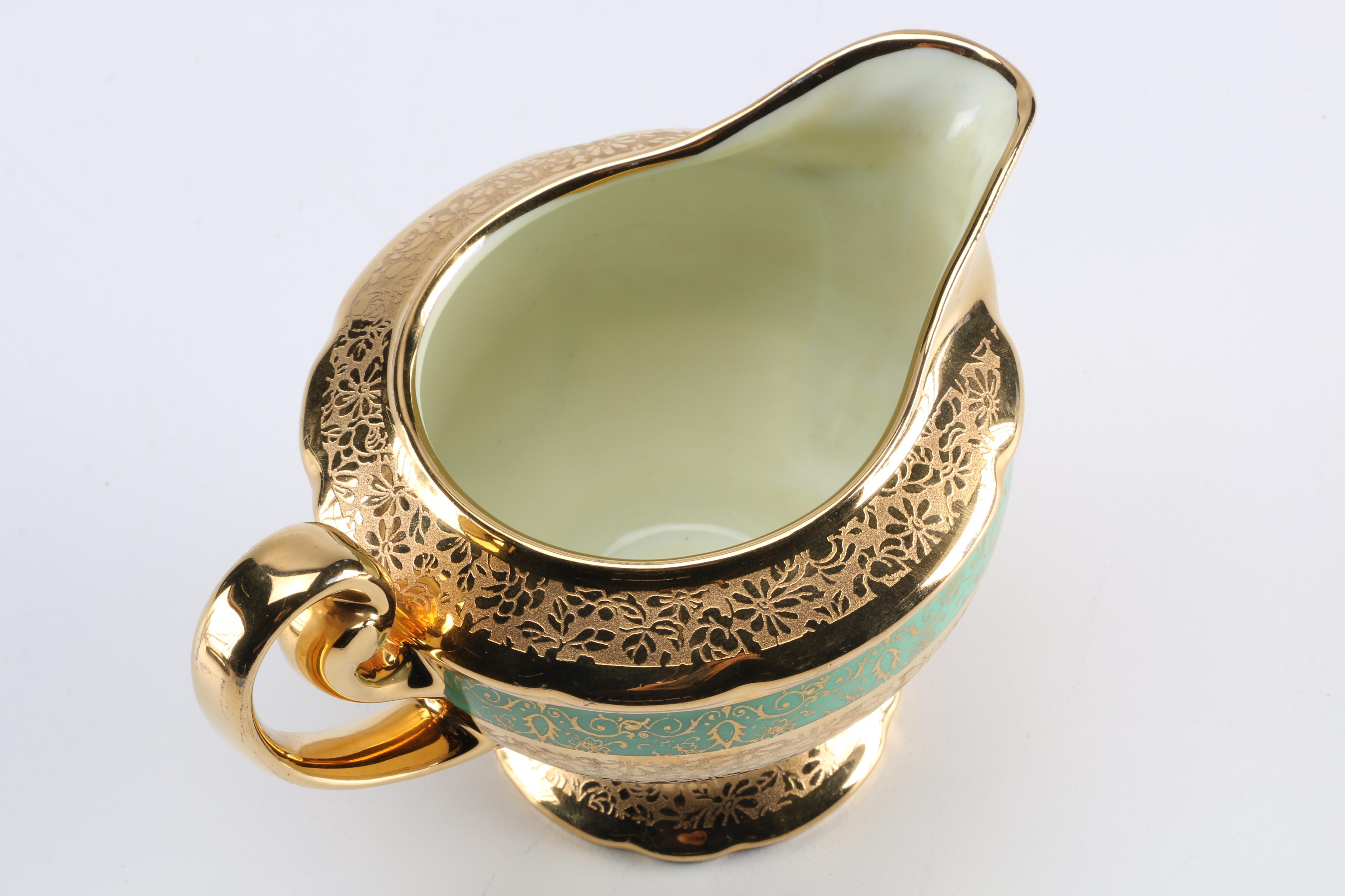 Victoria Turquoise and 24K Gold Tableware