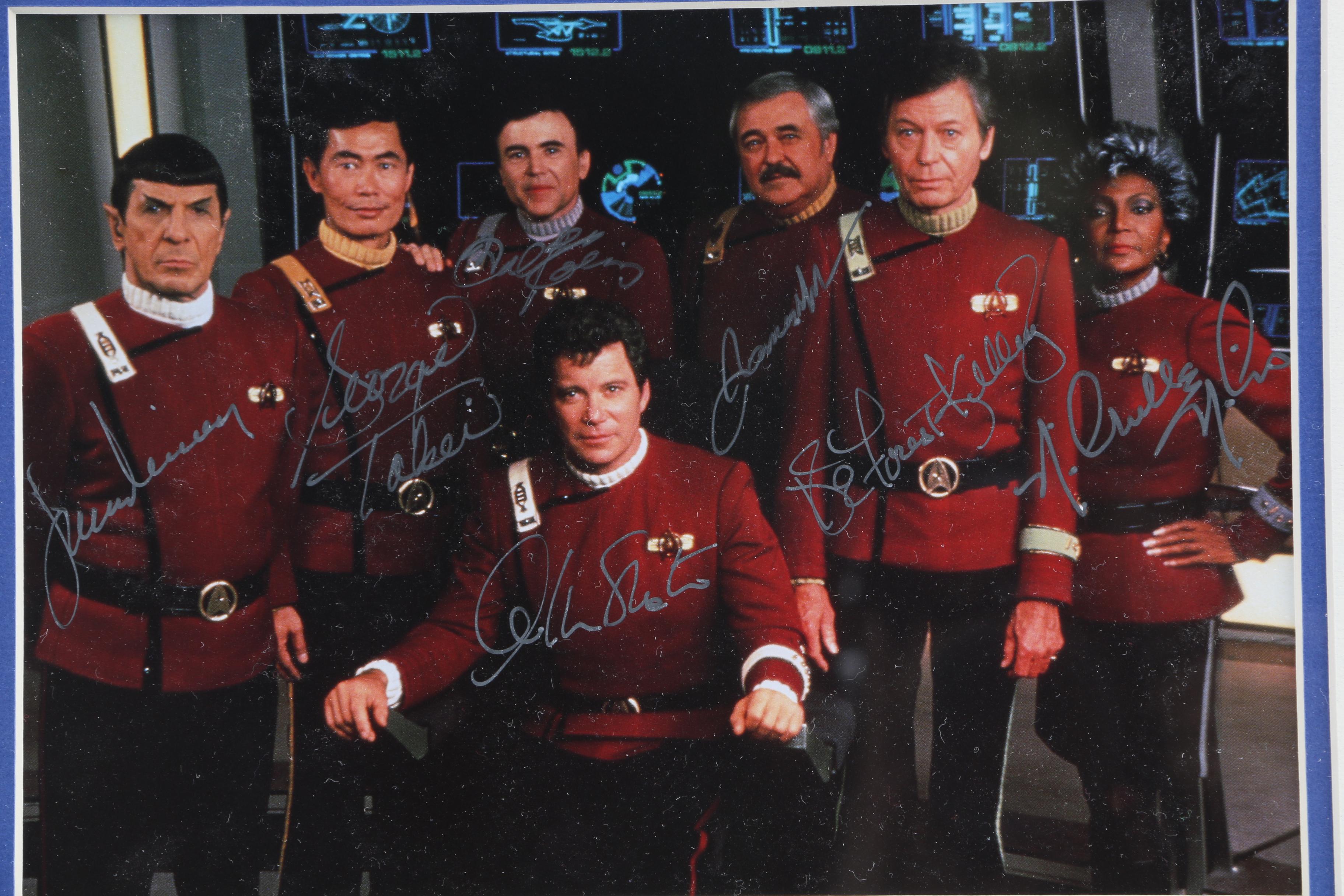 "Star Trek: The Original Series" Signed Cast Photo with Plaque